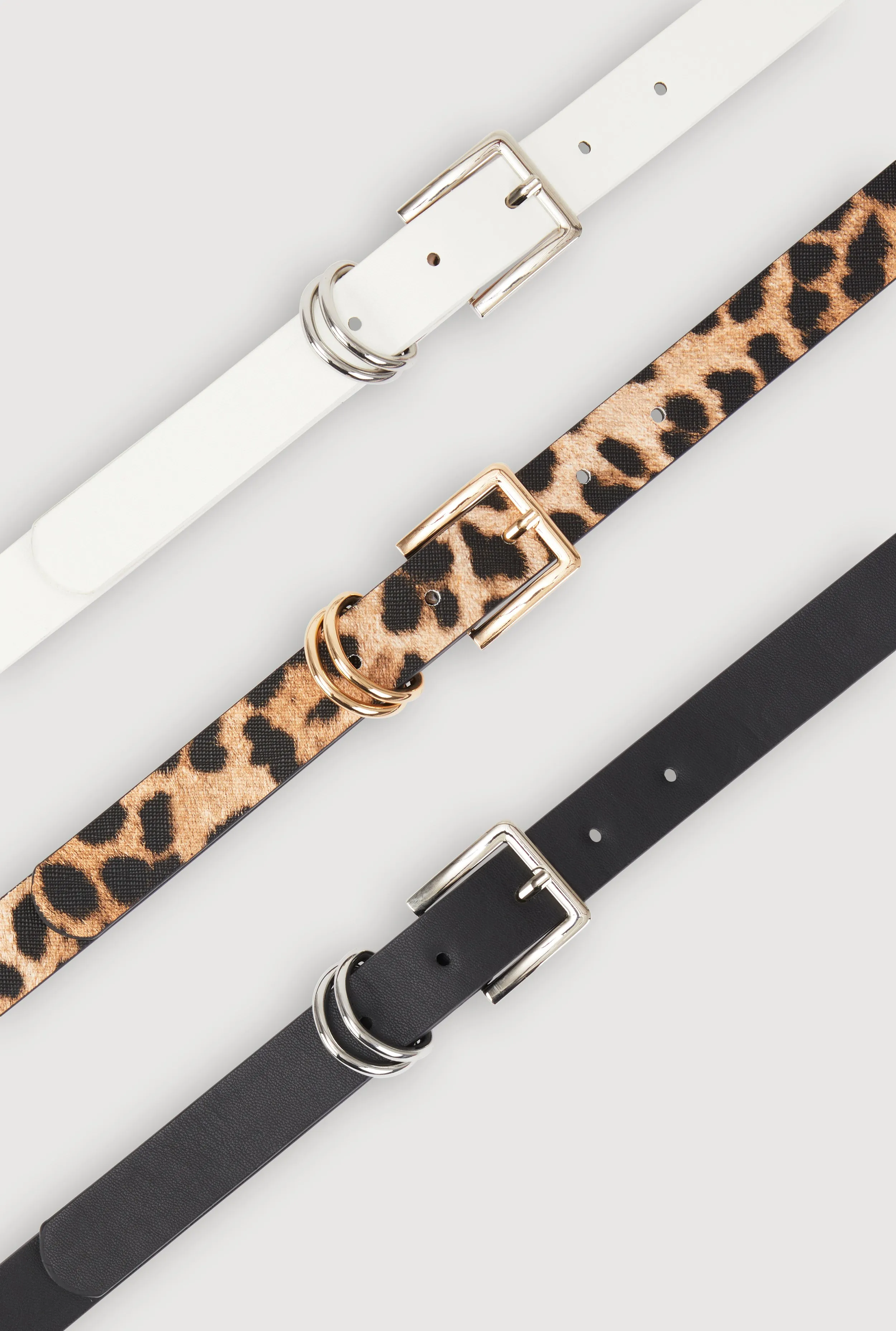 Stylish Faux Leather Buckle Belts 3 Pack Set sold by Rainbow product image thumbnail 3