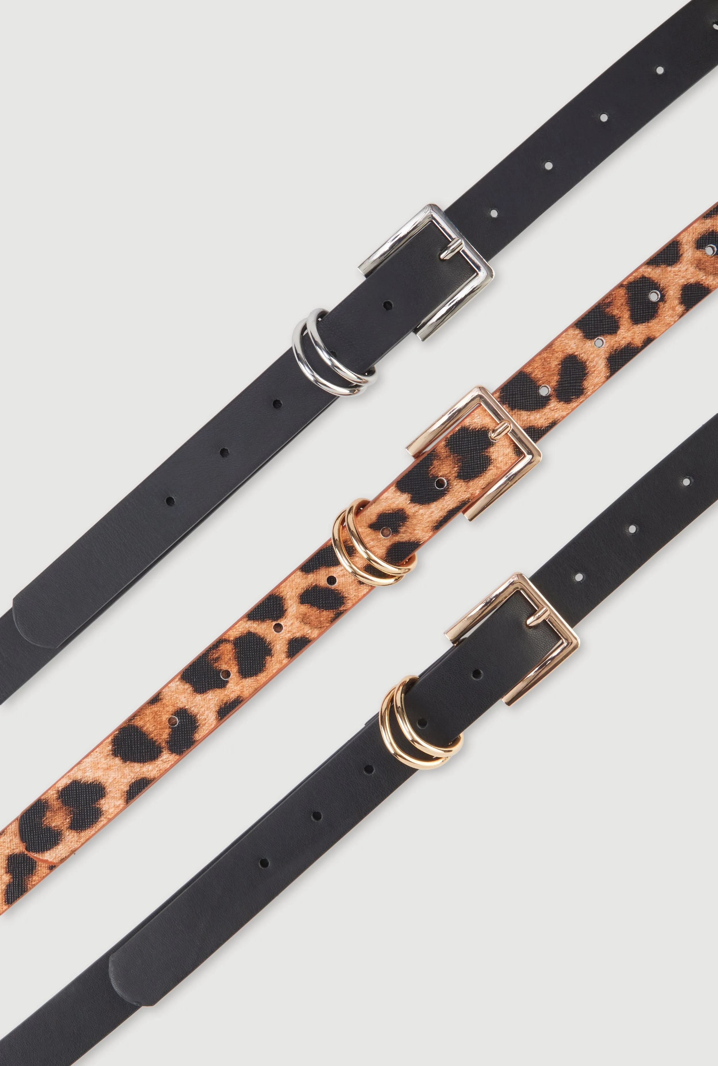 Stylish Faux Leather Buckle Belts 3 Pack Set sold by Rainbow