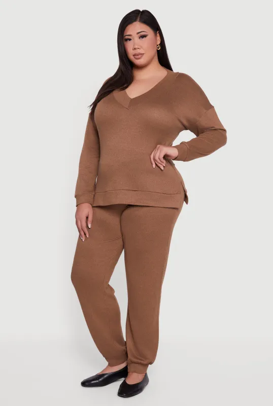 Plus Size Drawstring High Waisted Joggers sold by Rainbow