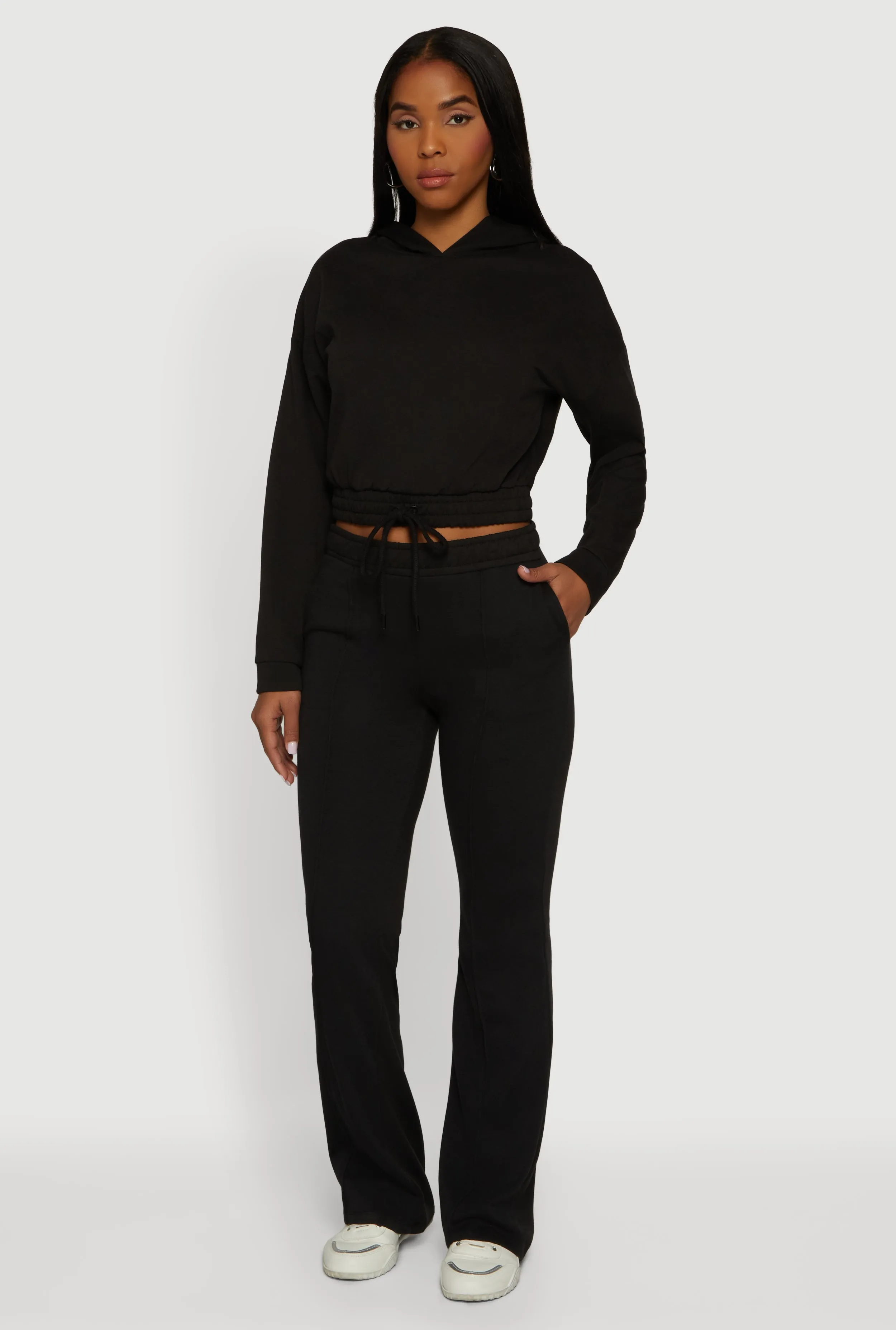 High Waisted Flare Leg Fleece Lined Sweatpants sold by Rainbow