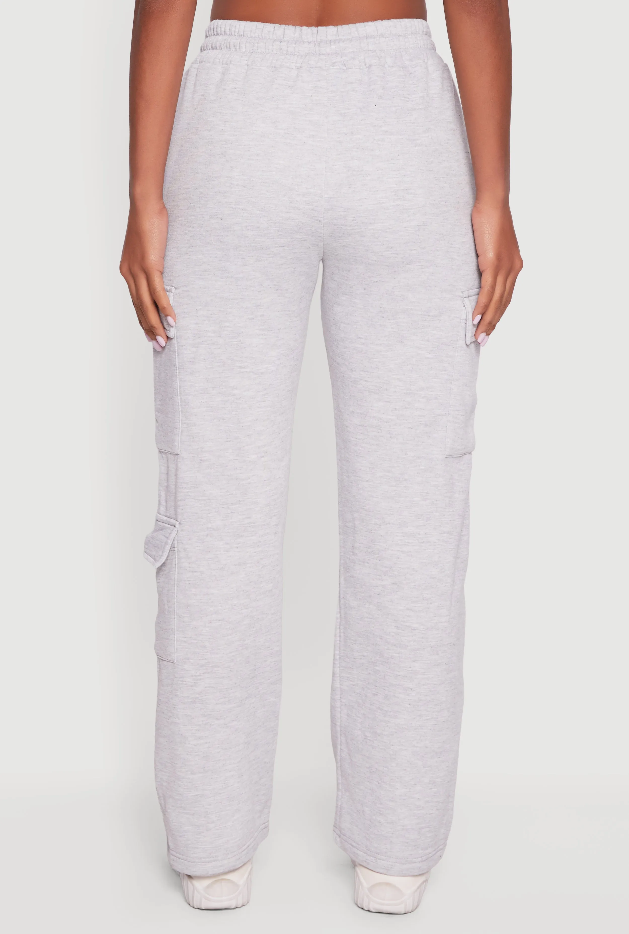 Fleece Lined Cargo Pocket Straight Leg Sweatpants sold by Rainbow product image thumbnail 5