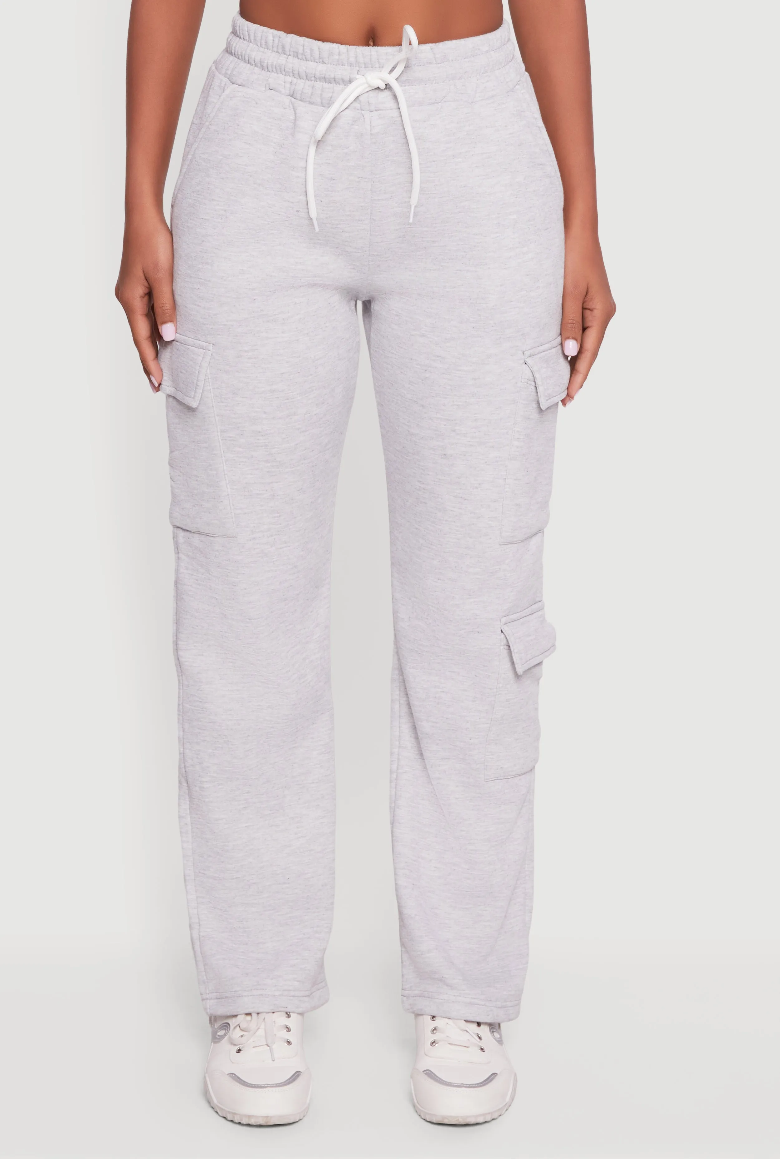 Fleece Lined Cargo Pocket Straight Leg Sweatpants sold by Rainbow product image thumbnail 3
