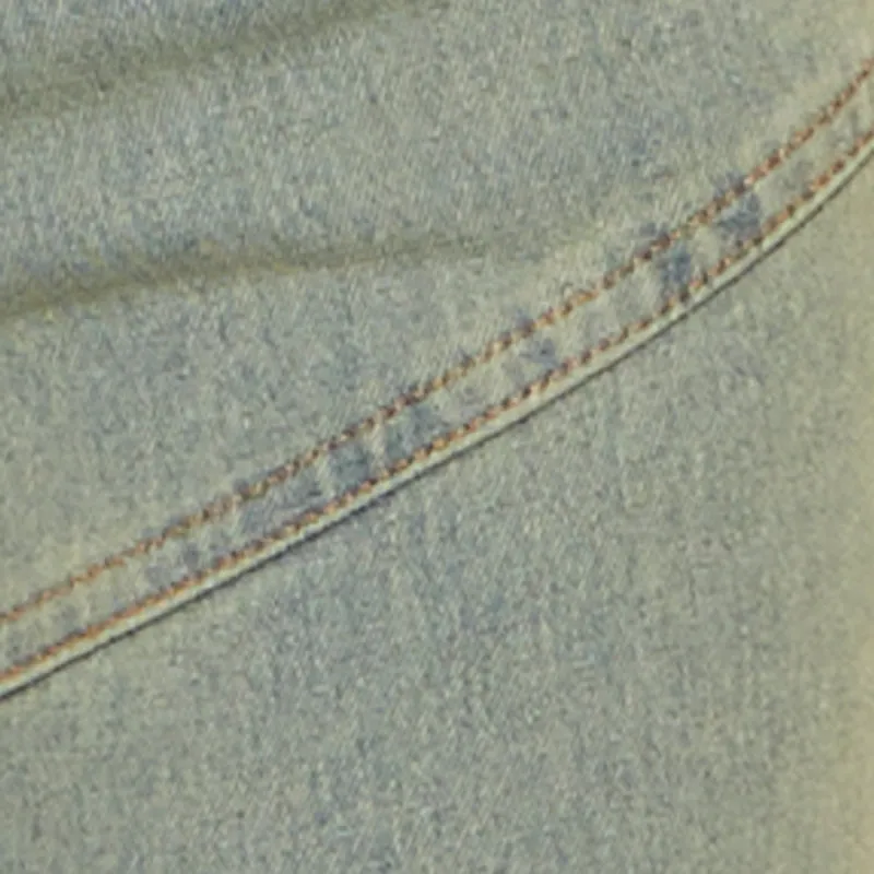 Acid Wash Cropped Zip Front Jean Jacket sold by Rainbow product image thumbnail 4