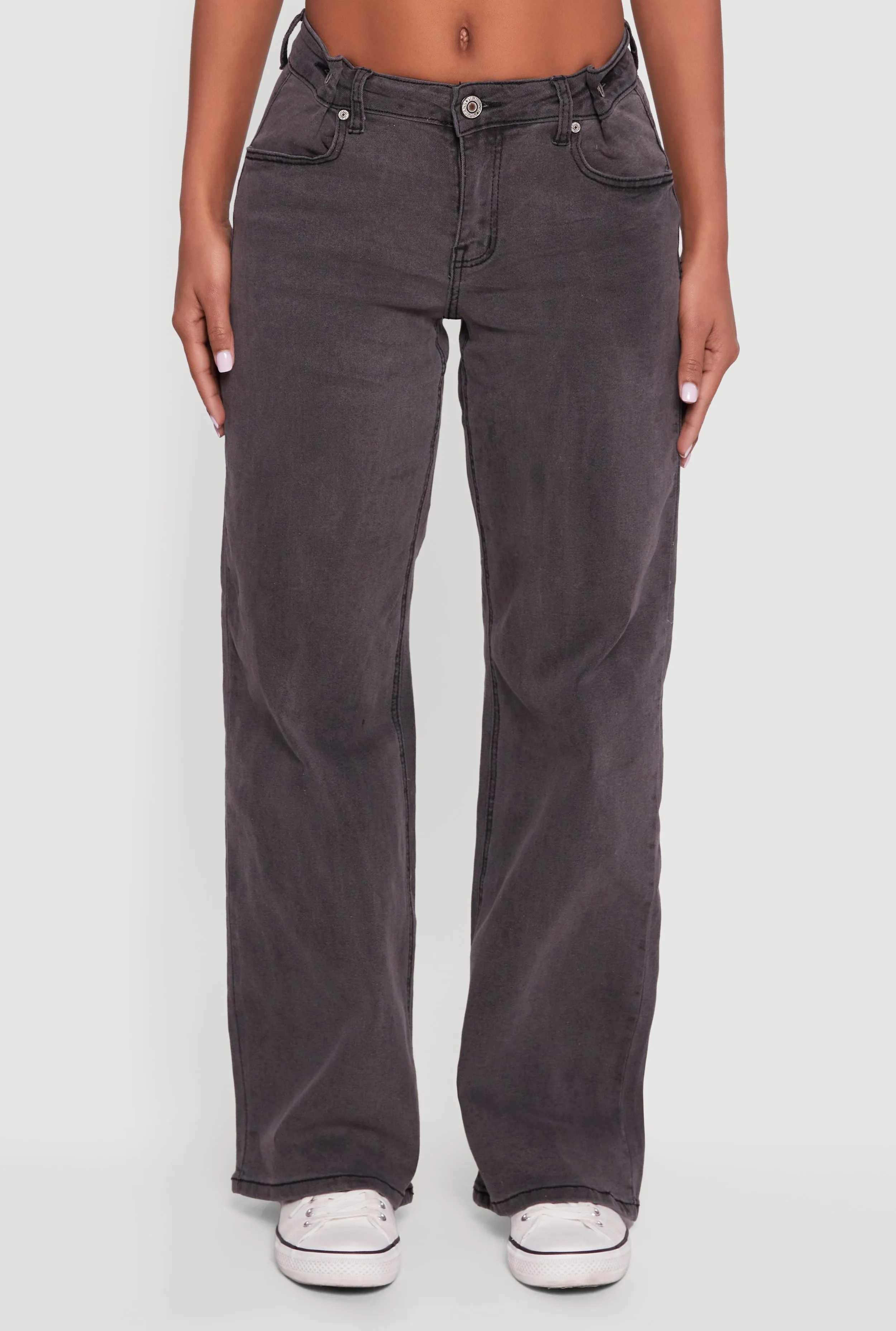 Adjustable Waist Detail Acid Wash Jeans sold by Rainbow product image thumbnail 5