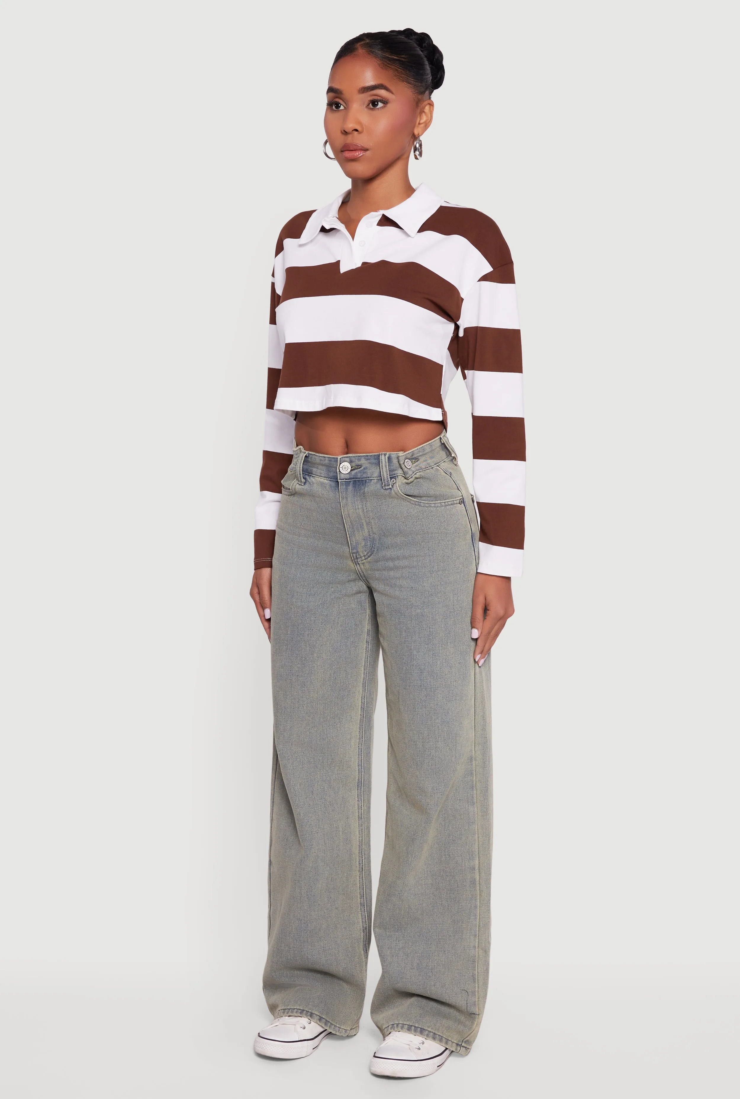 Adjustable Waist Detail Acid Wash Jeans sold by Rainbow product image thumbnail 3