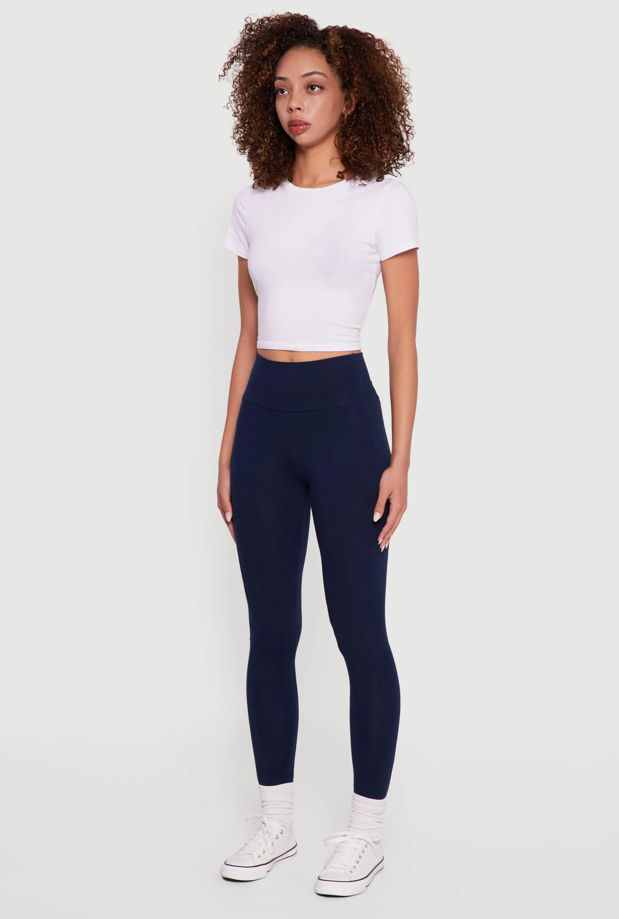 High Waisted Leggings with Cell Phone Pocket sold by Rainbow product image thumbnail 3