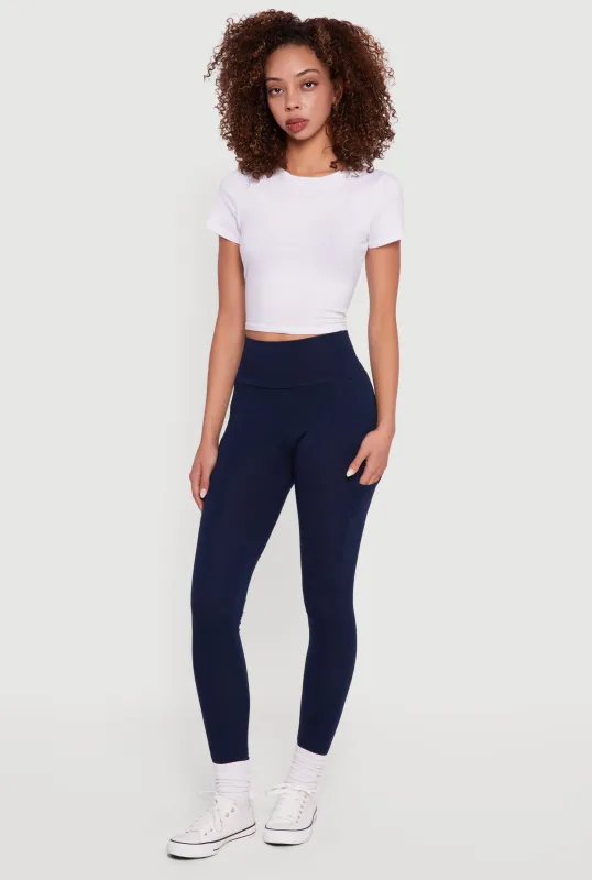 High Waisted Leggings with Cell Phone Pocket sold by Rainbow