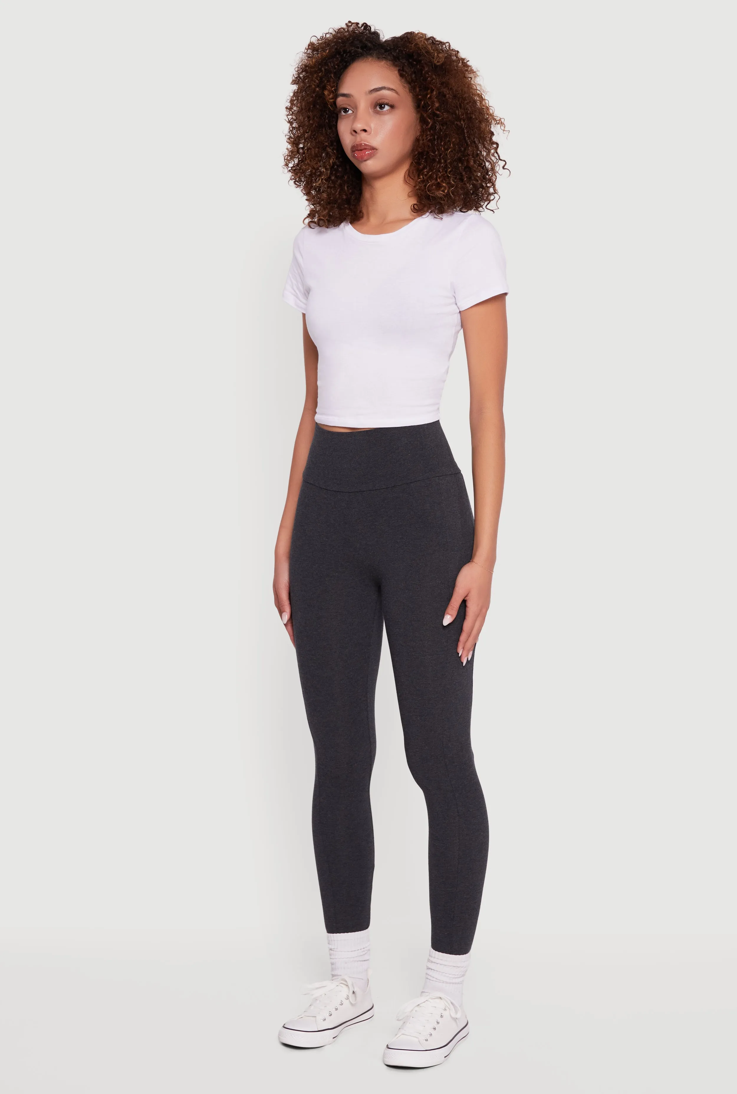 High Waisted Leggings with Cell Phone Pocket sold by Rainbow product image thumbnail 3