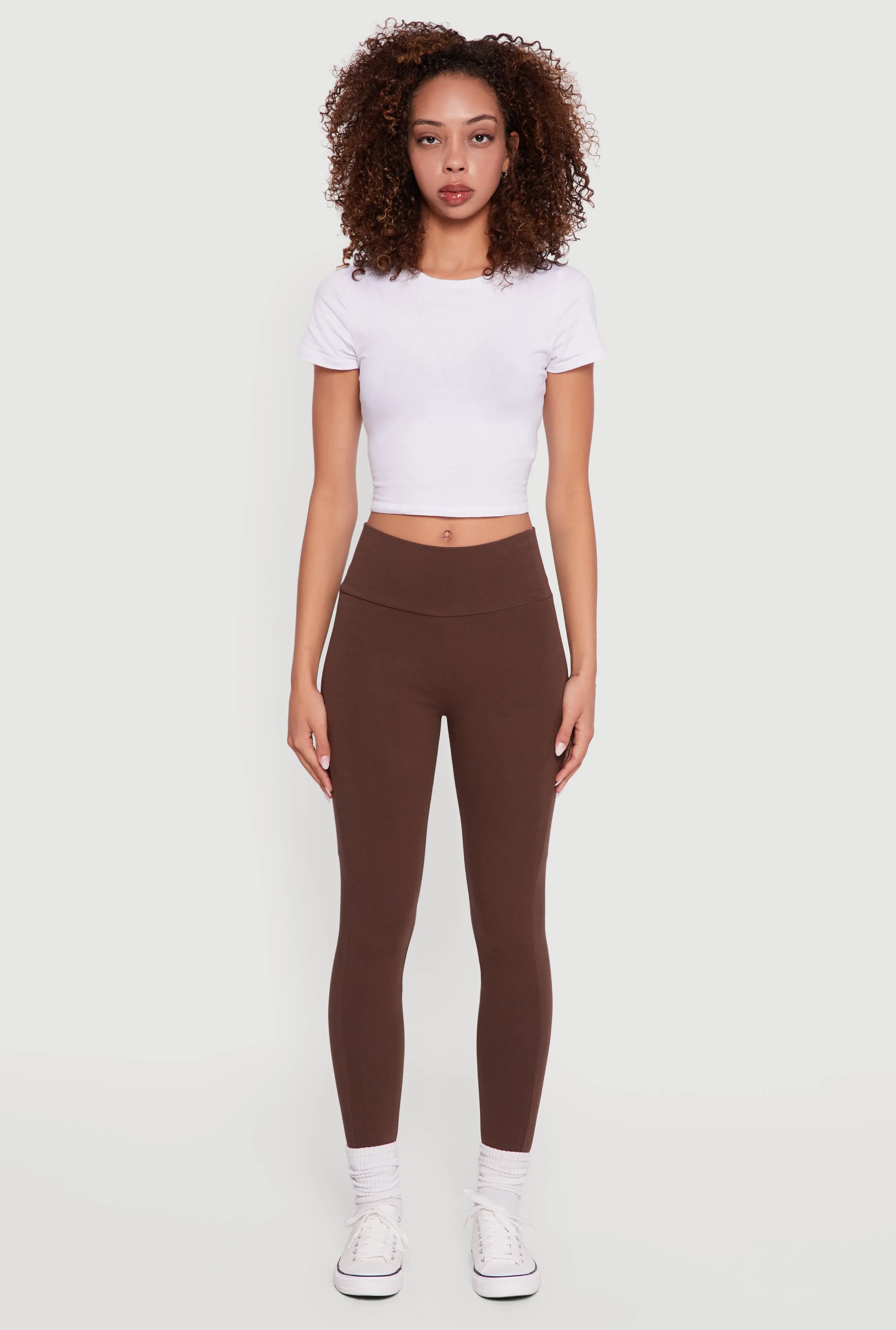 High Waisted Leggings with Cell Phone Pocket sold by Rainbow product image thumbnail 2