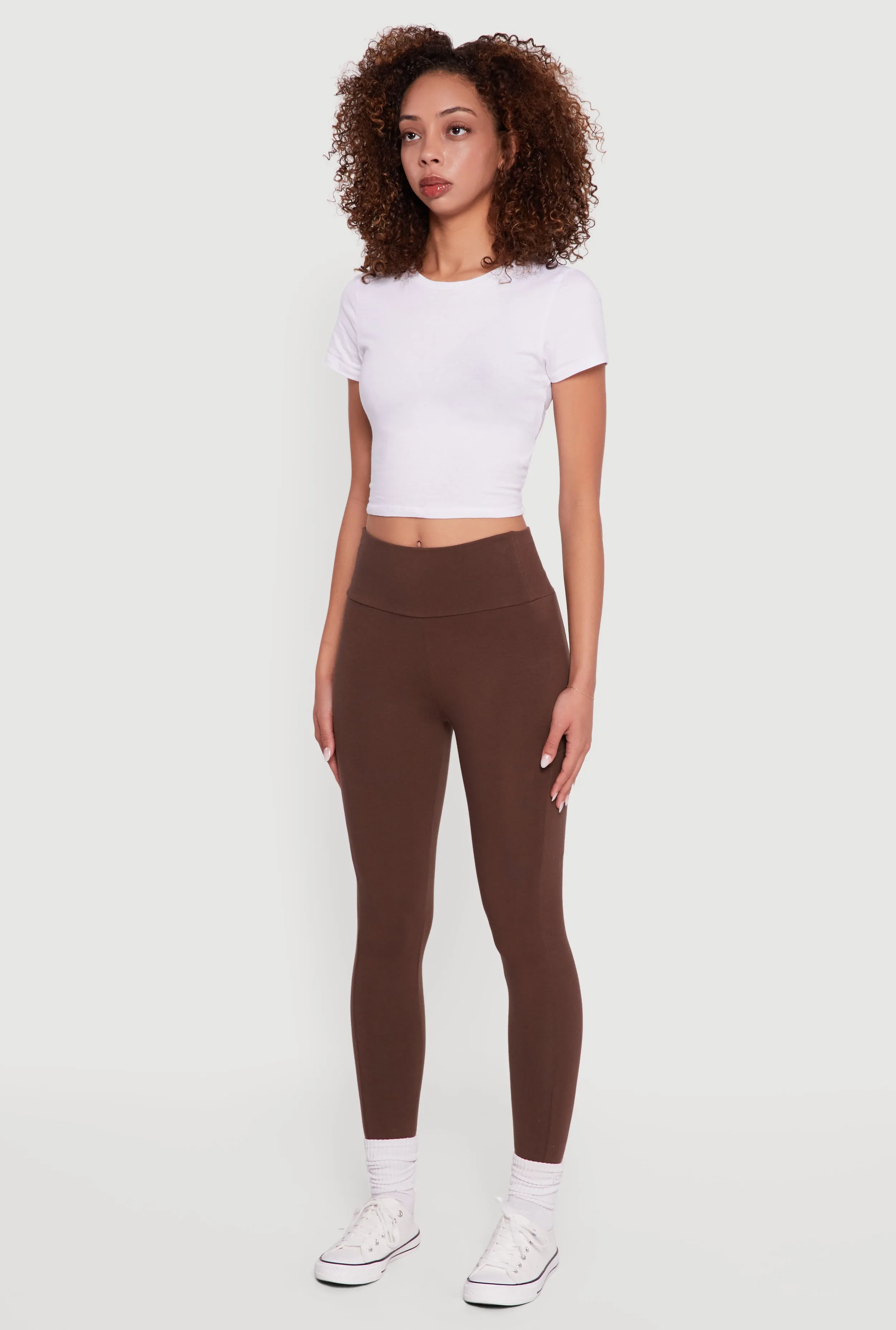 High Waisted Leggings with Cell Phone Pocket sold by Rainbow product image thumbnail 3