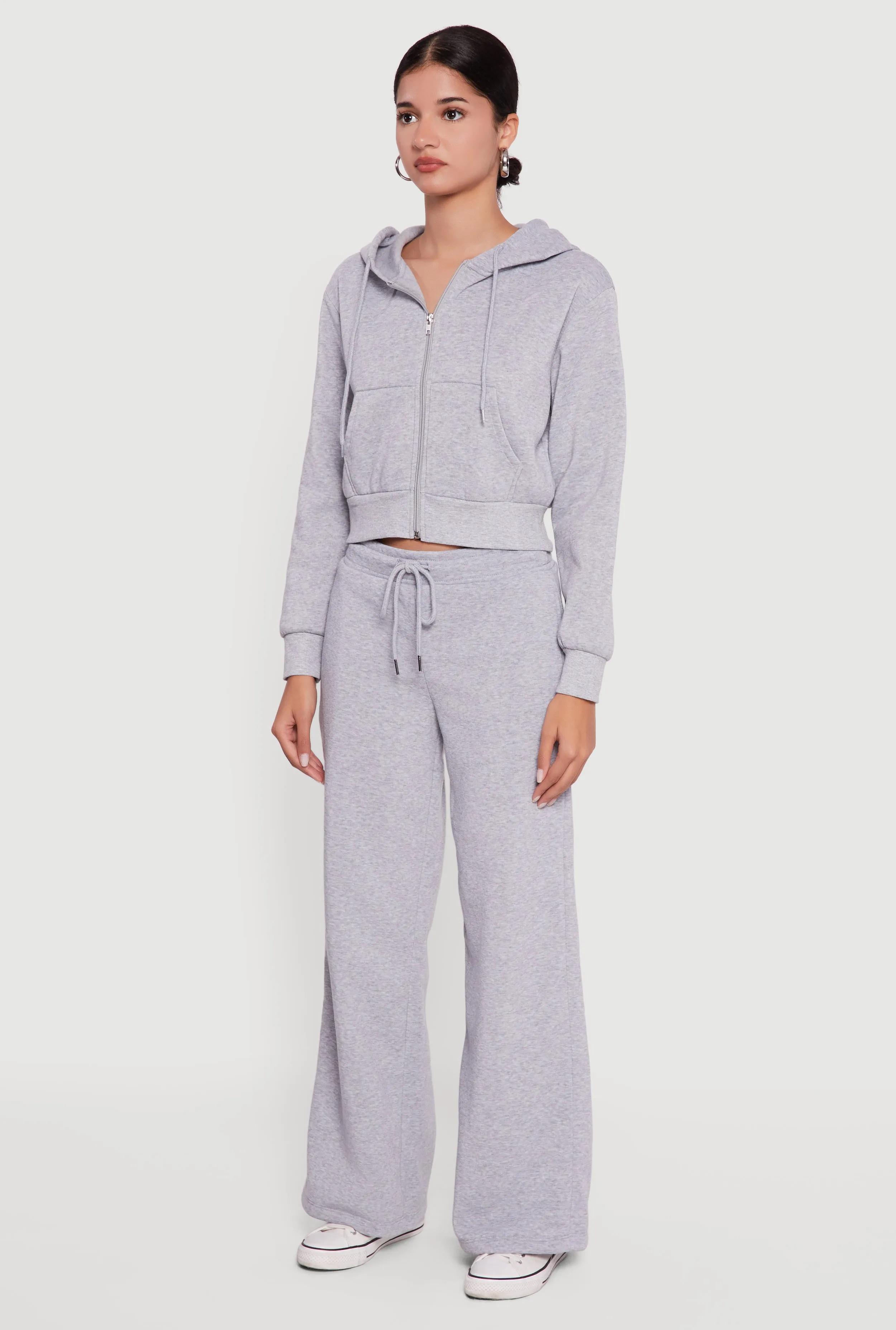 Cropped Zip Front Hoodie sold by Rainbow product image thumbnail 5