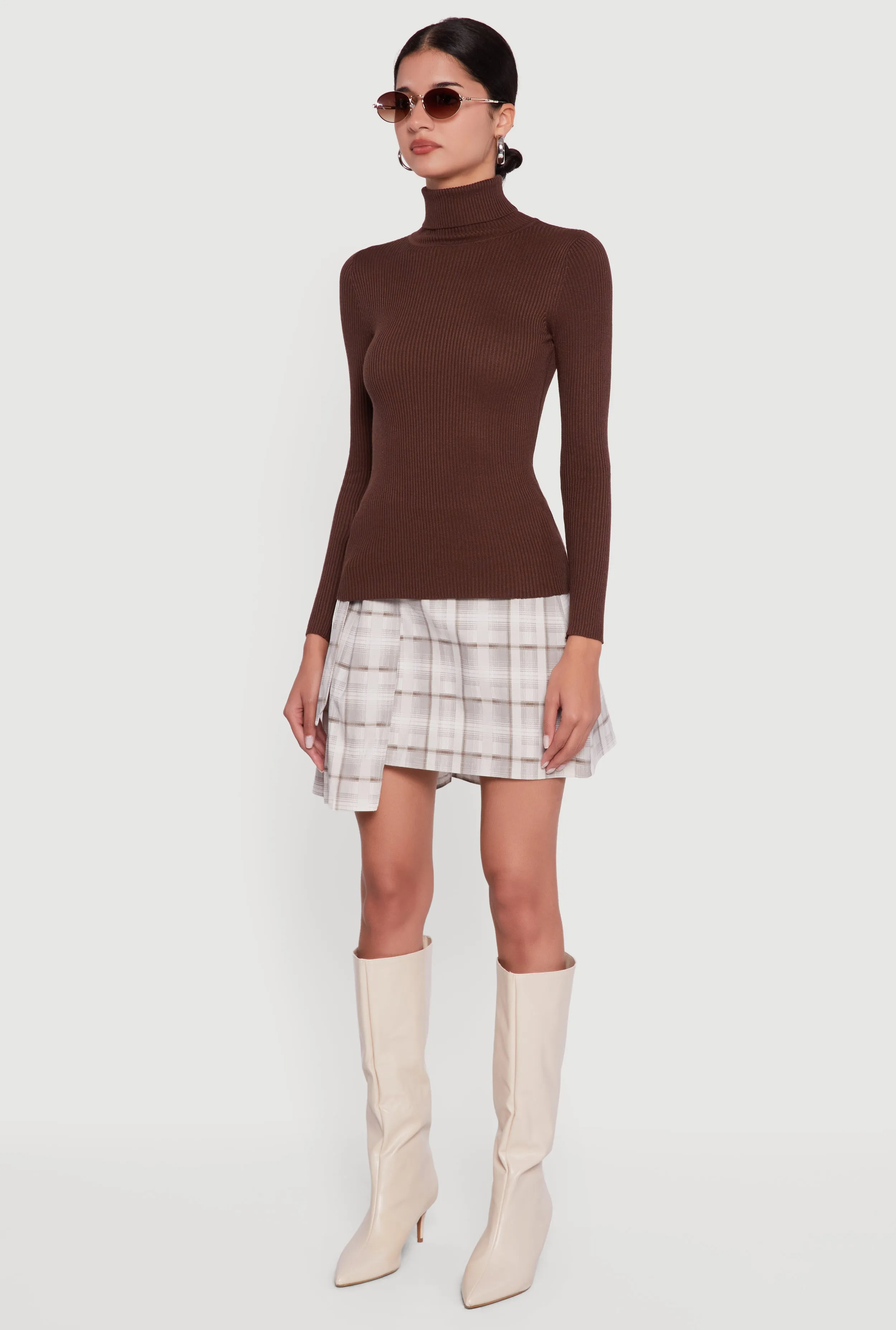 Solid Ribbed Knit Turtleneck Sweater sold by Rainbow product image thumbnail 3