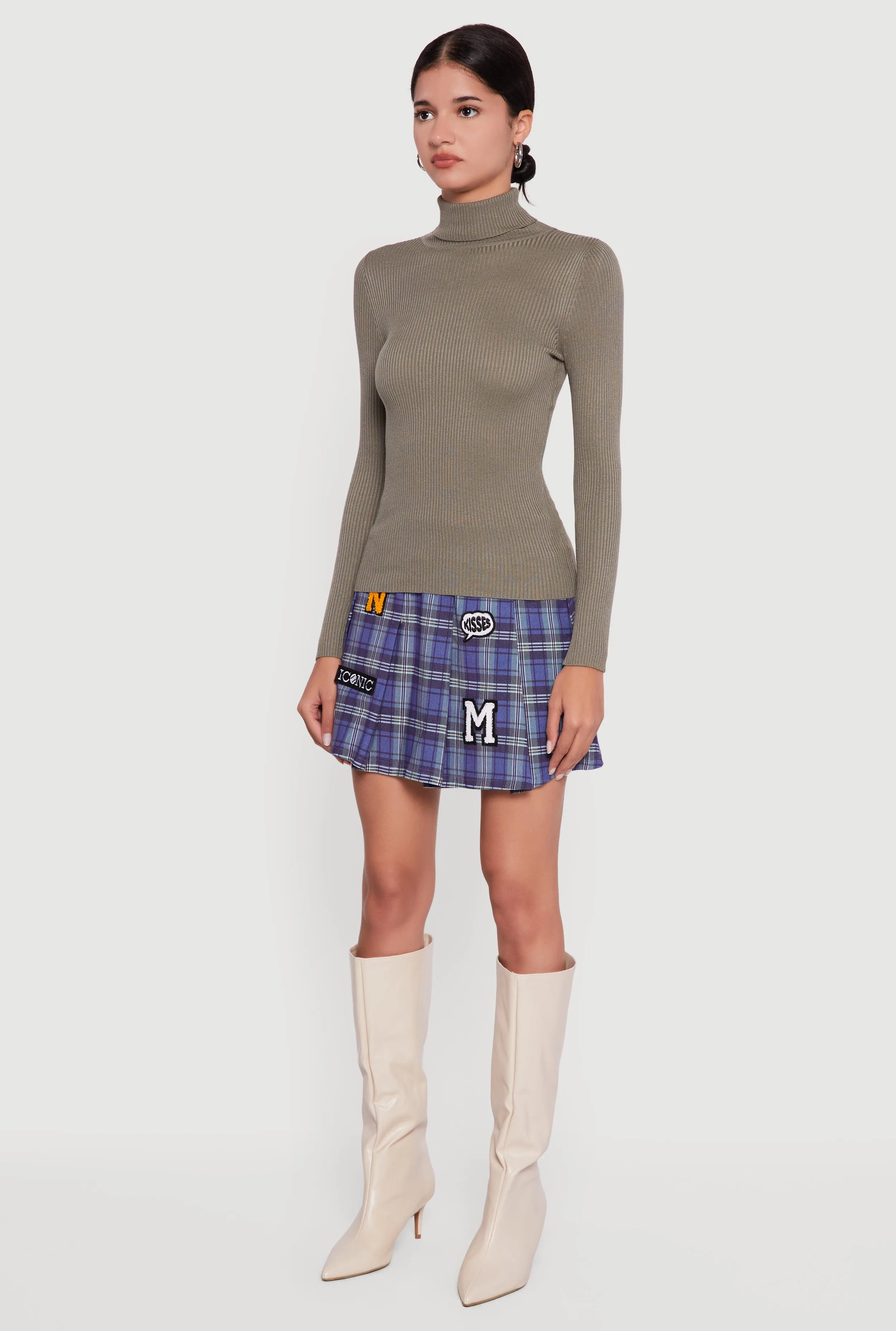 Solid Ribbed Knit Turtleneck Sweater sold by Rainbow product image thumbnail 5