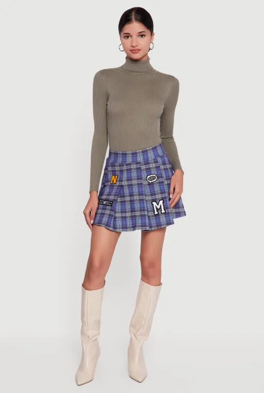 Solid Ribbed Knit Turtleneck Sweater sold by Rainbow