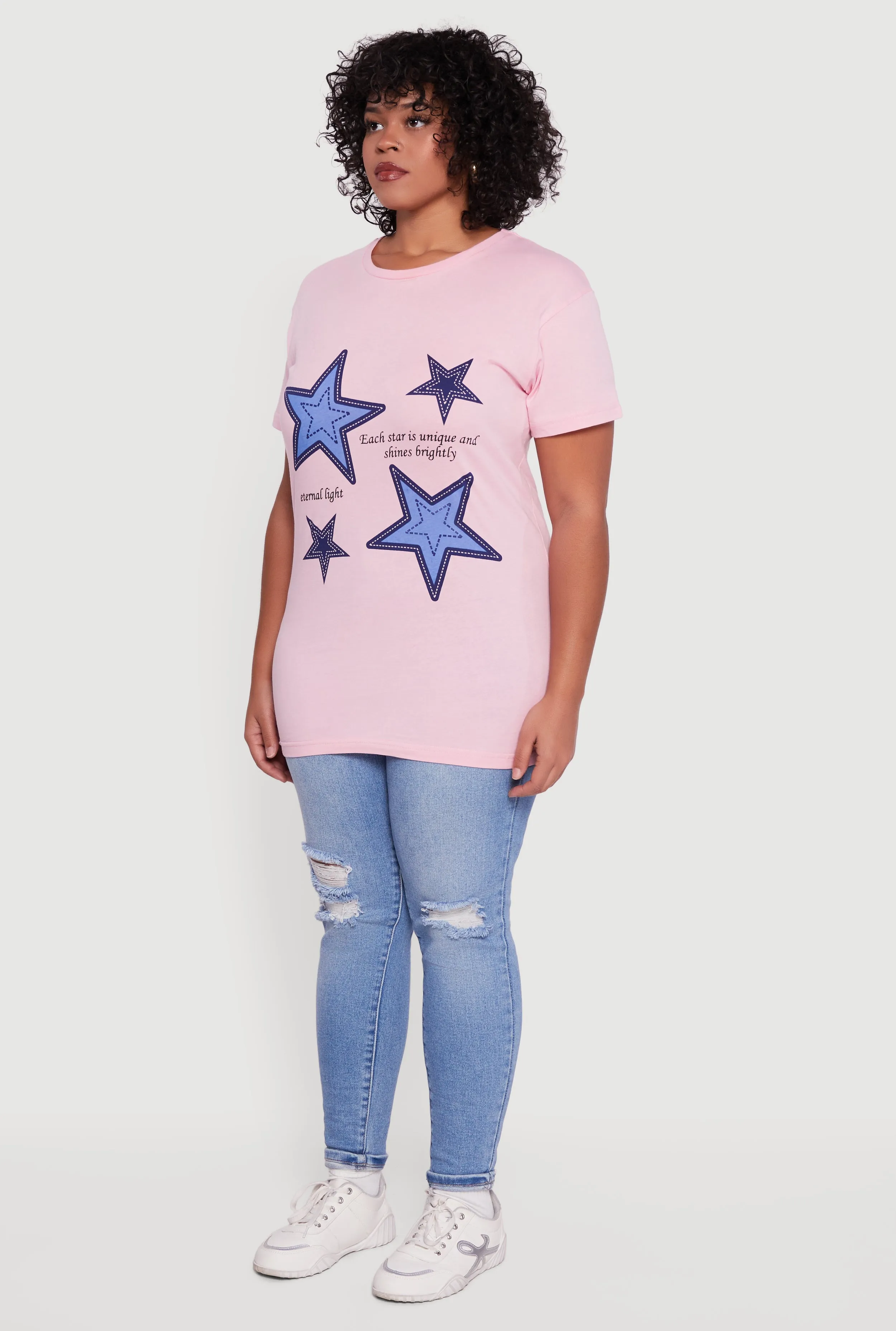 Plus Size Oversized Star Graphic Tee sold by Rainbow product image thumbnail 5