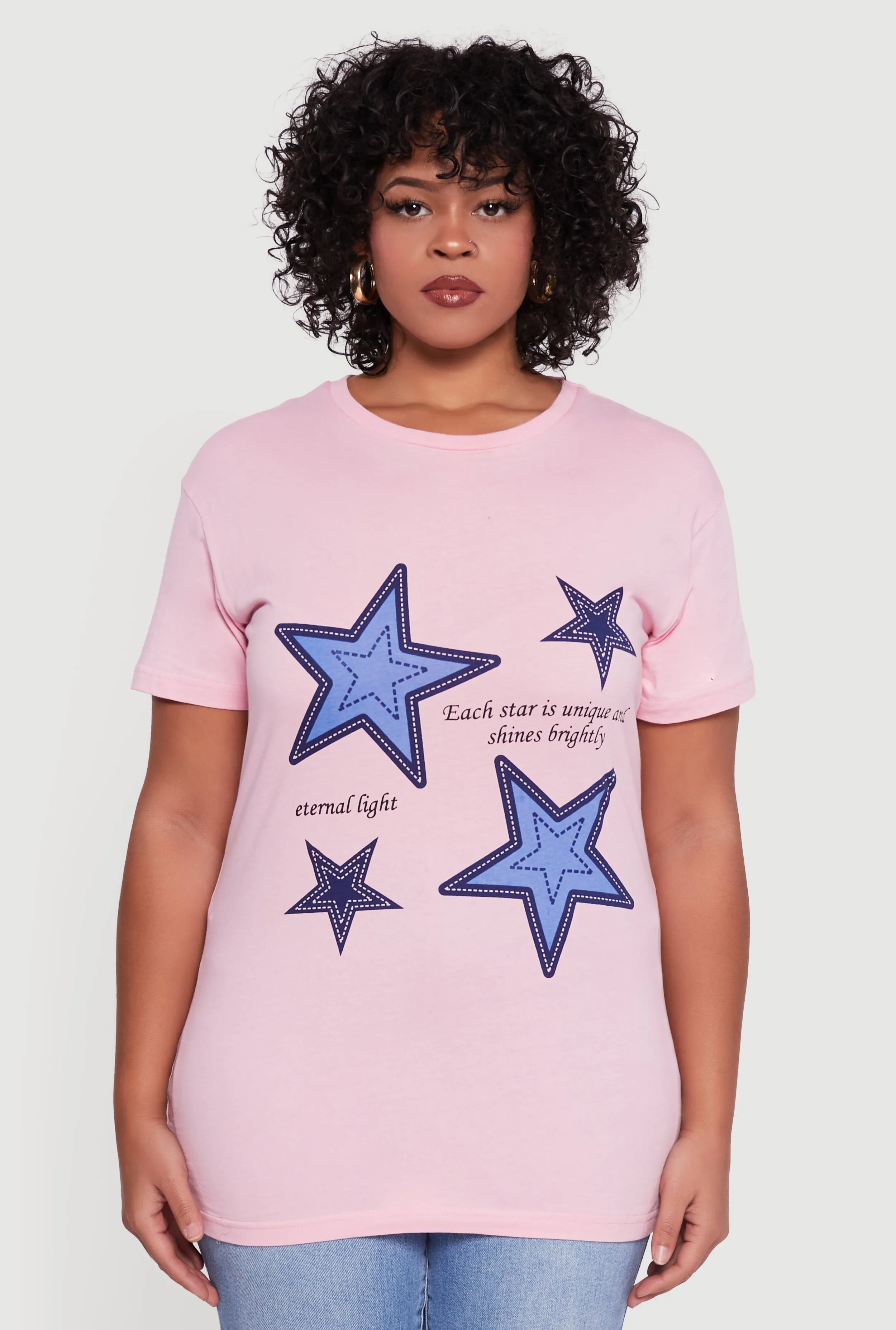 Plus Size Oversized Star Graphic Tee sold by Rainbow product image thumbnail 2