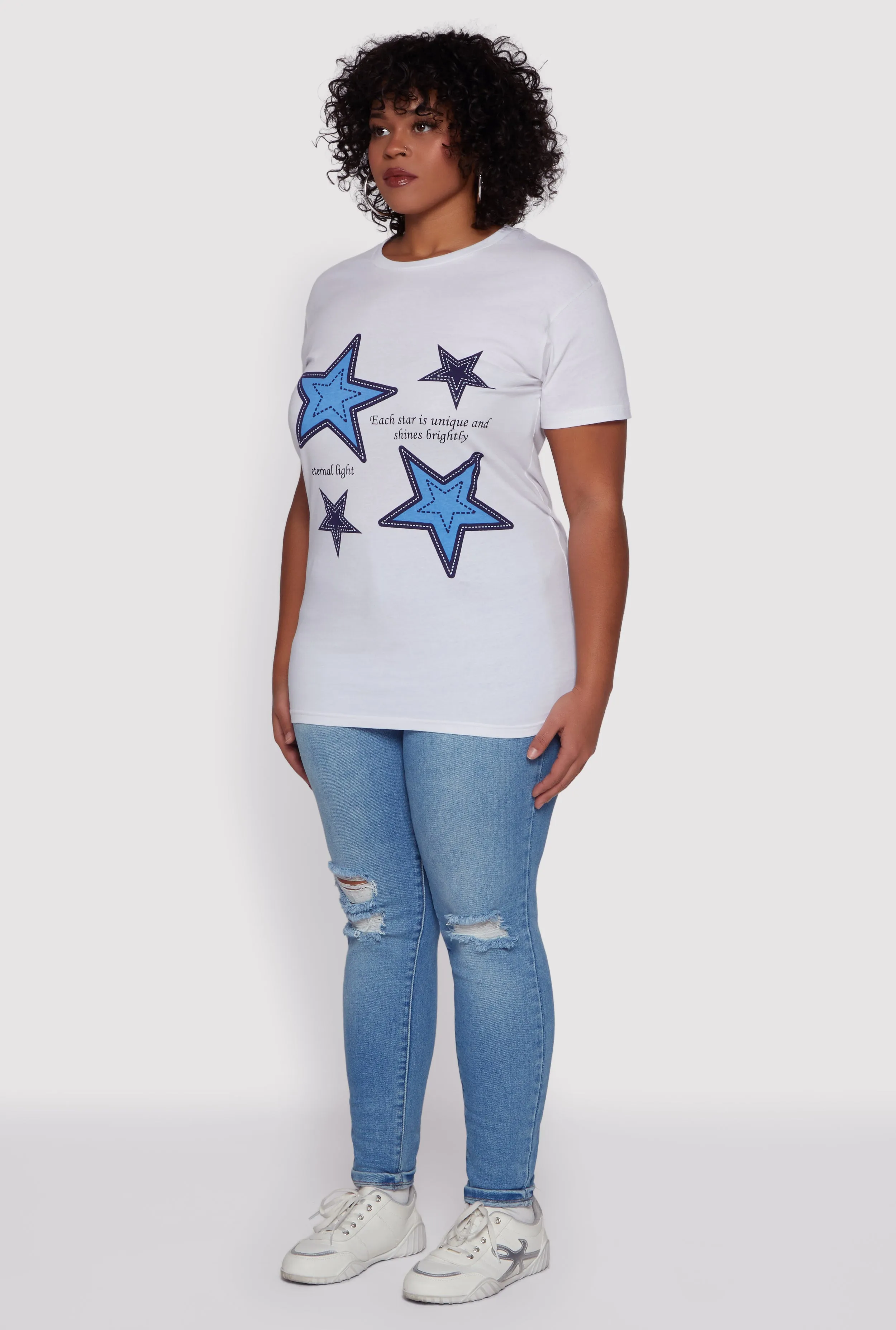 Plus Size Oversized Star Graphic Tee sold by Rainbow product image thumbnail 5