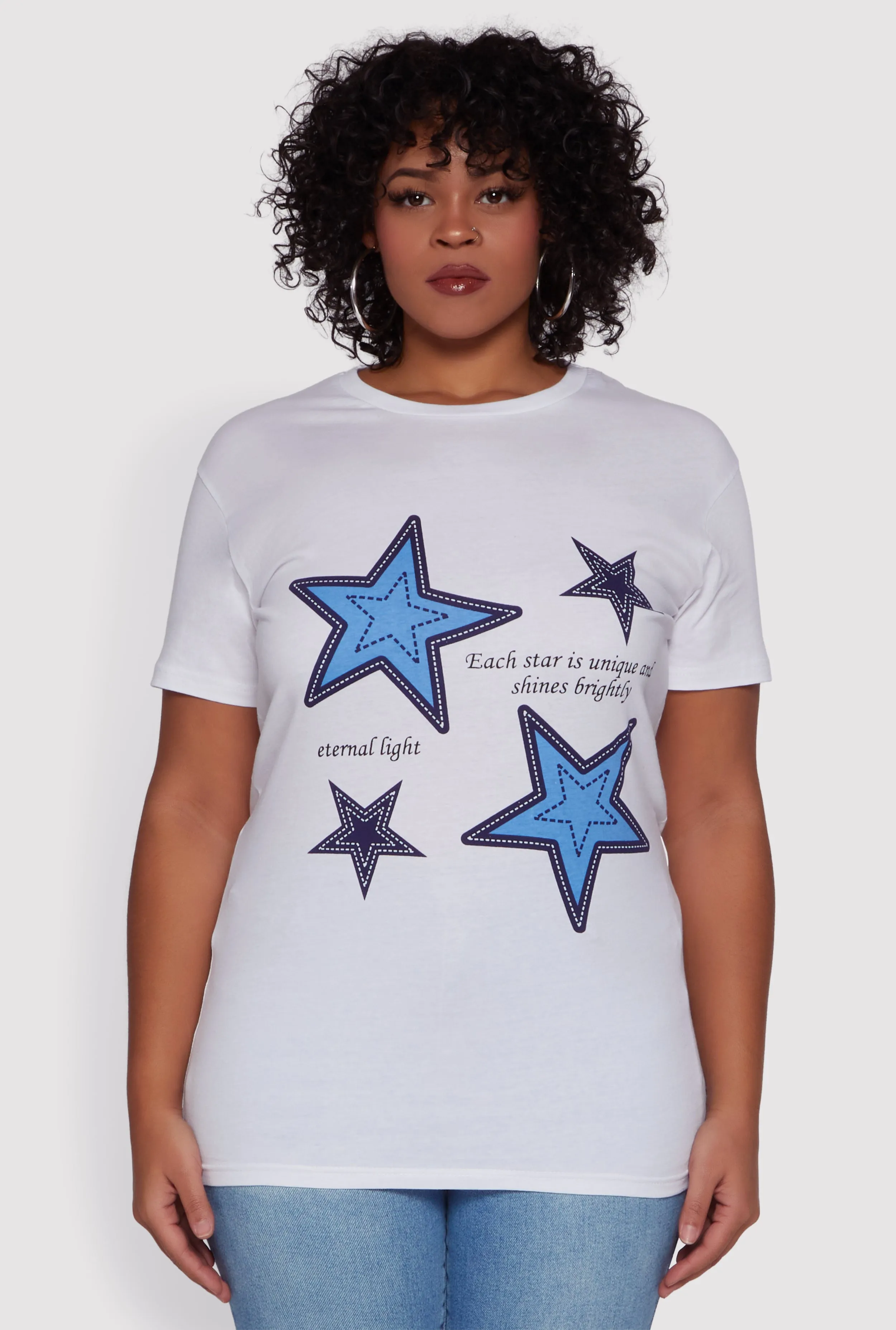 Plus Size Oversized Star Graphic Tee sold by Rainbow product image thumbnail 2