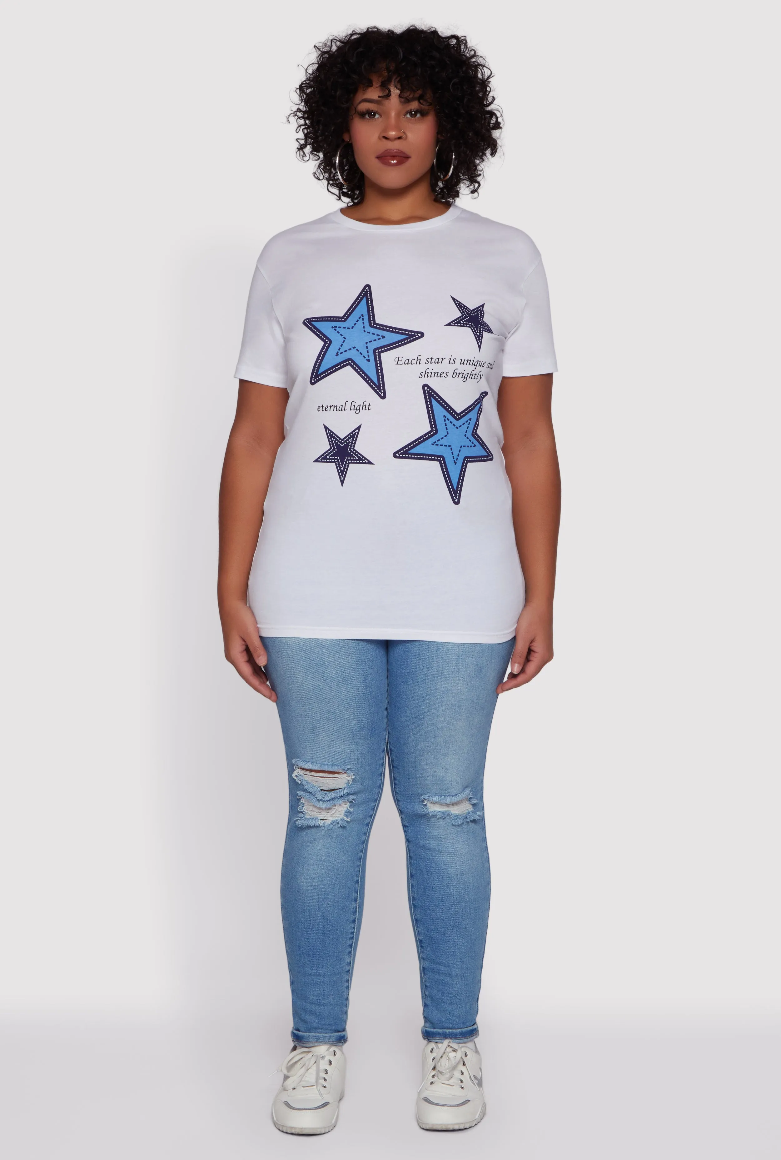 Plus Size Oversized Star Graphic Tee sold by Rainbow product image thumbnail 3