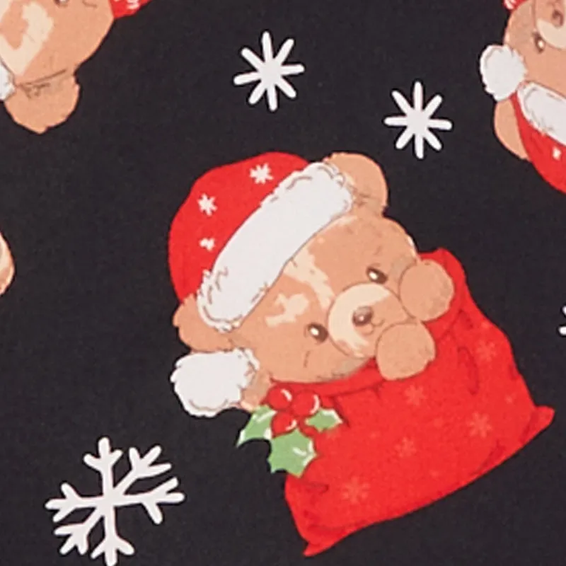 Plus Size Santa Teddy Bear Print Pajama Onesie sold by Rainbow product image thumbnail 4