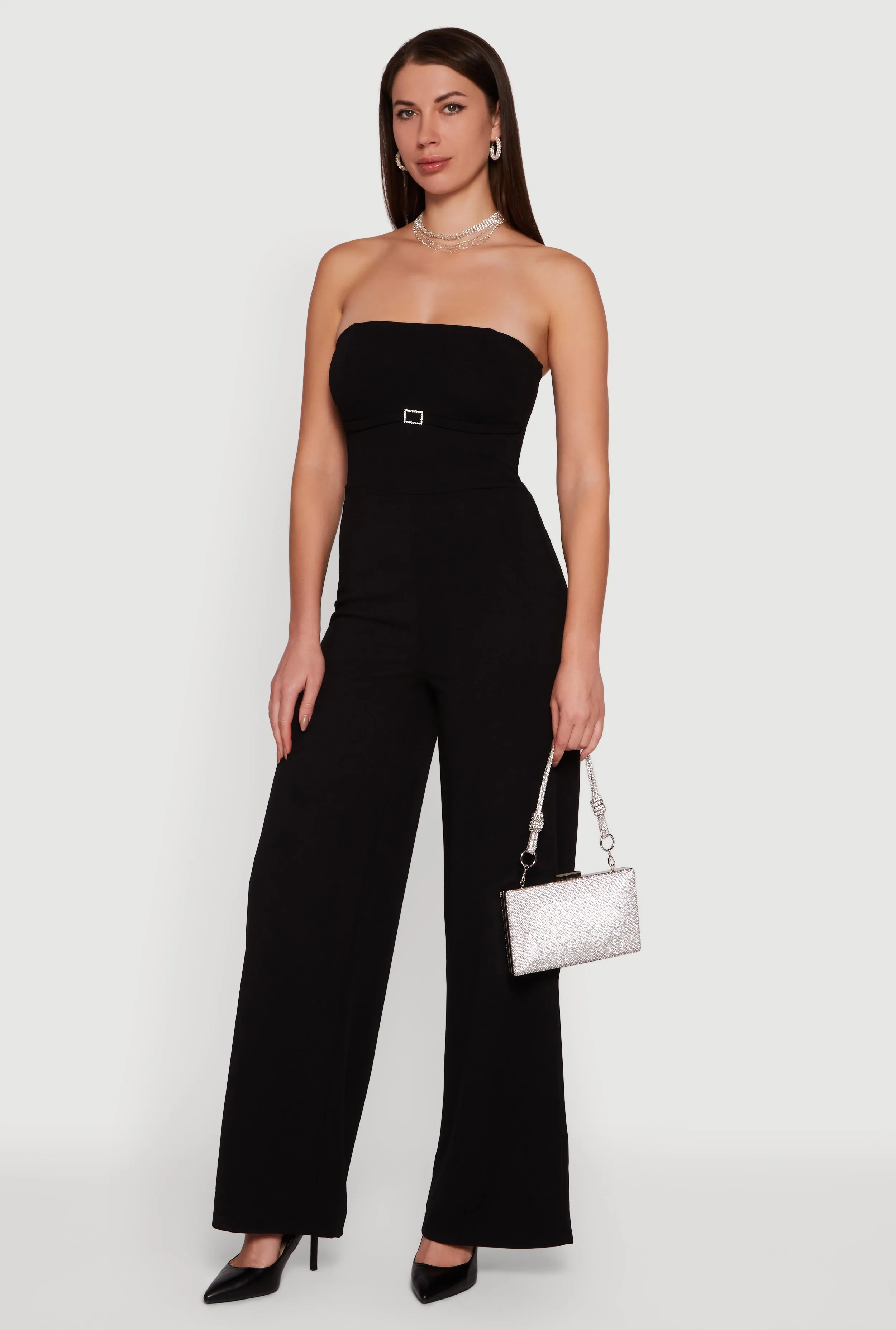 Rhinestone Buckle Detail Tube Jumpsuit sold by Rainbow product image thumbnail 2