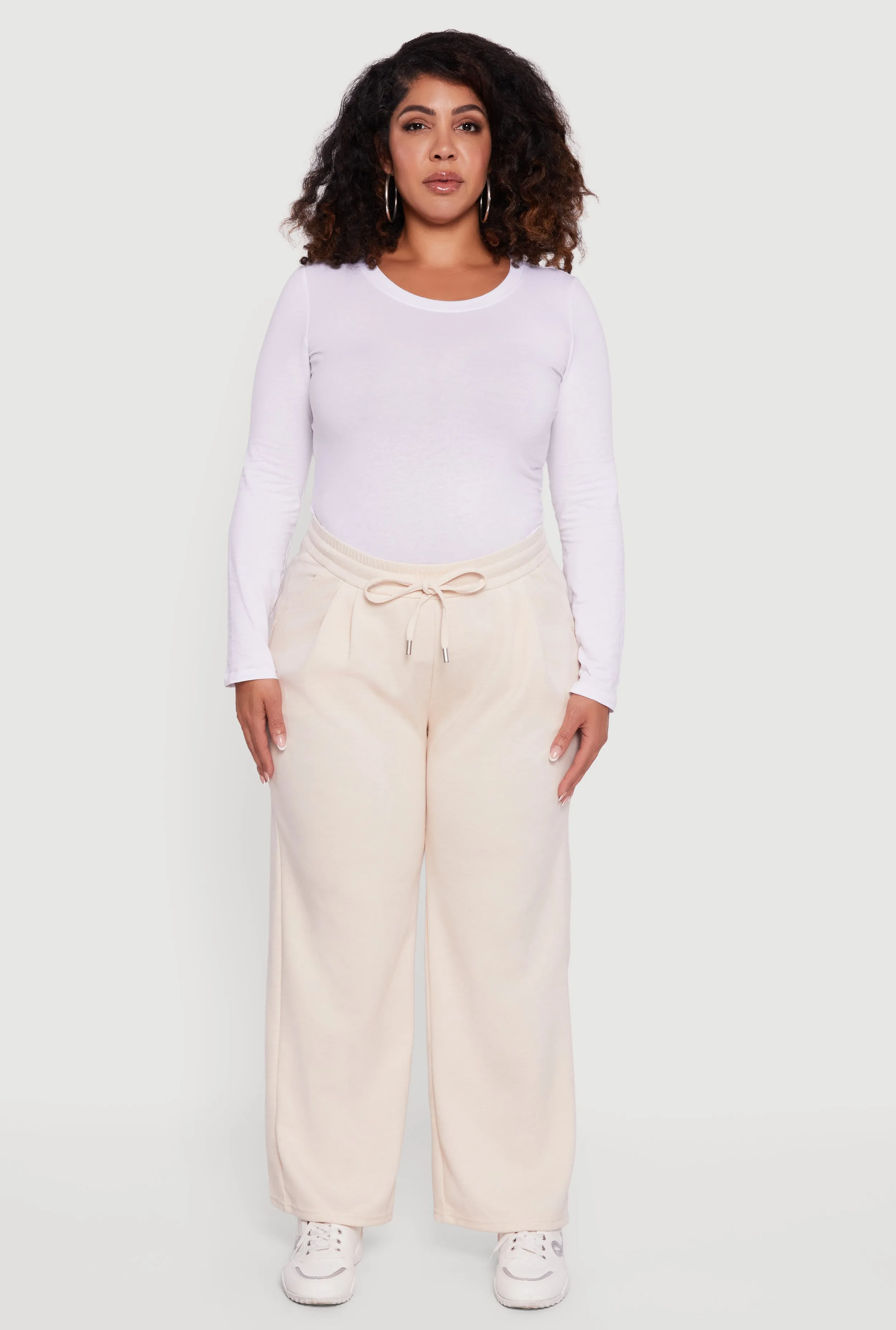 Plus Size Wide Leg Drawstring Sweatpants sold by Rainbow product image thumbnail 2