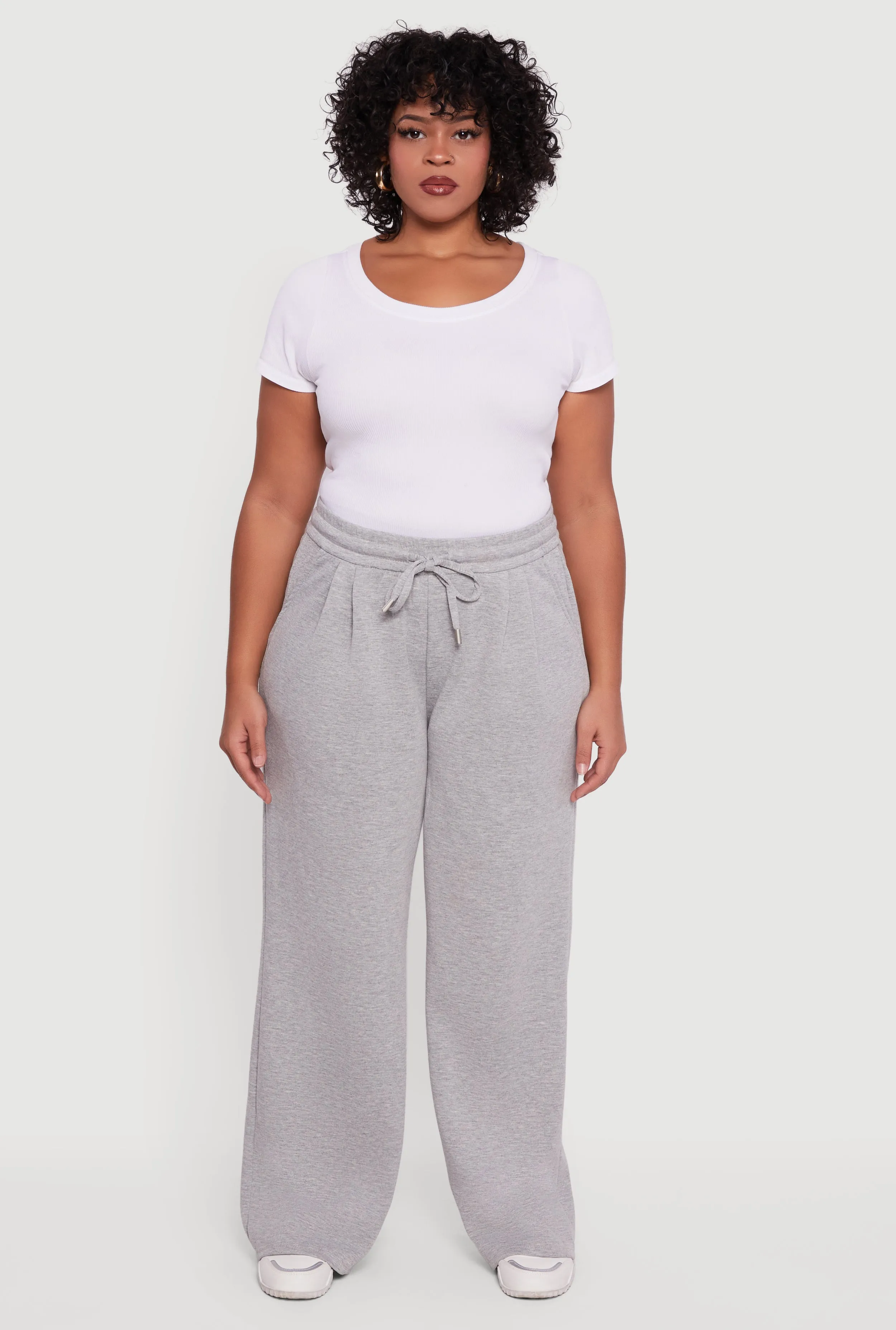 Plus Size Wide Leg Drawstring Sweatpants sold by Rainbow product image thumbnail 2