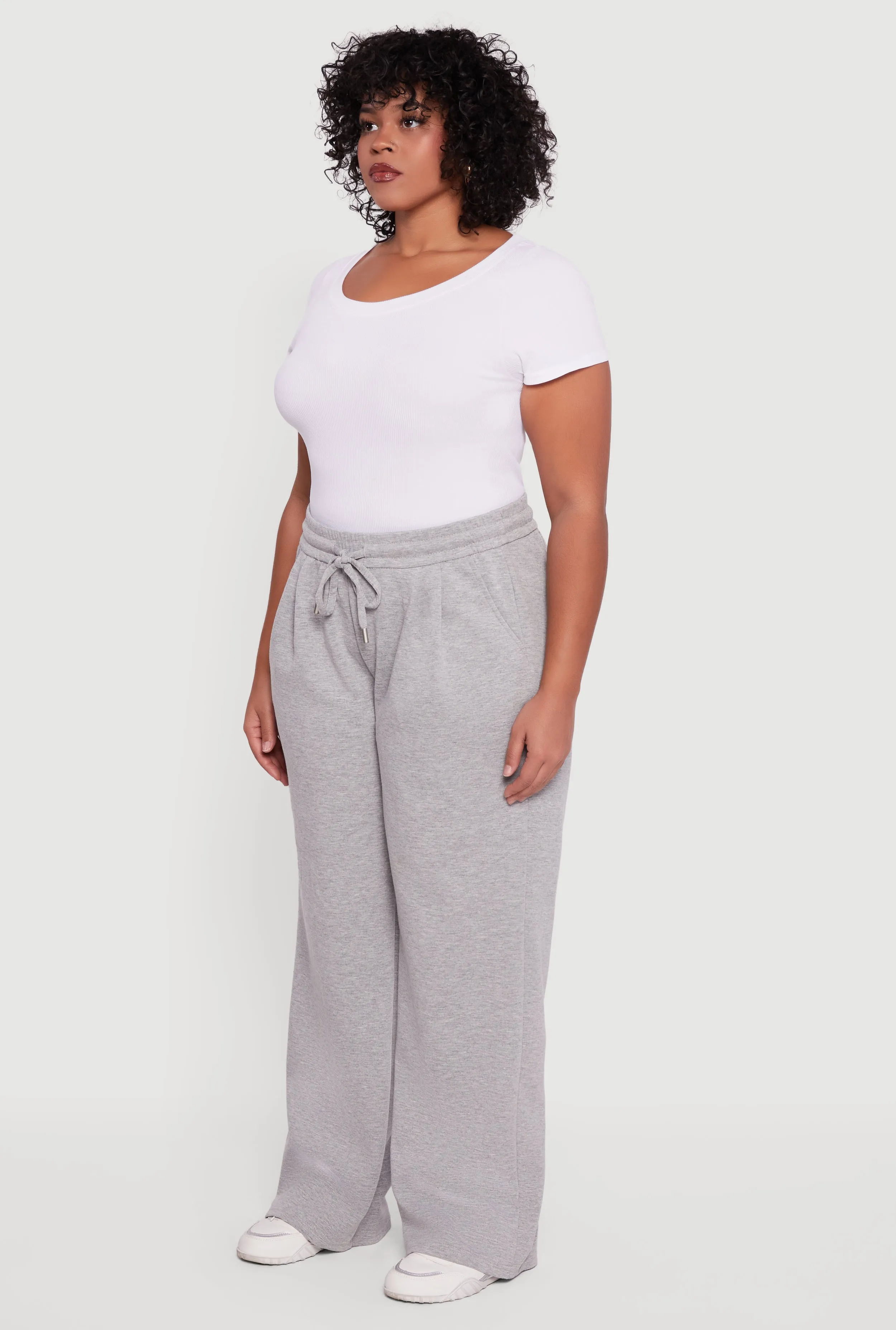 Plus Size Wide Leg Drawstring Sweatpants sold by Rainbow product image thumbnail 3
