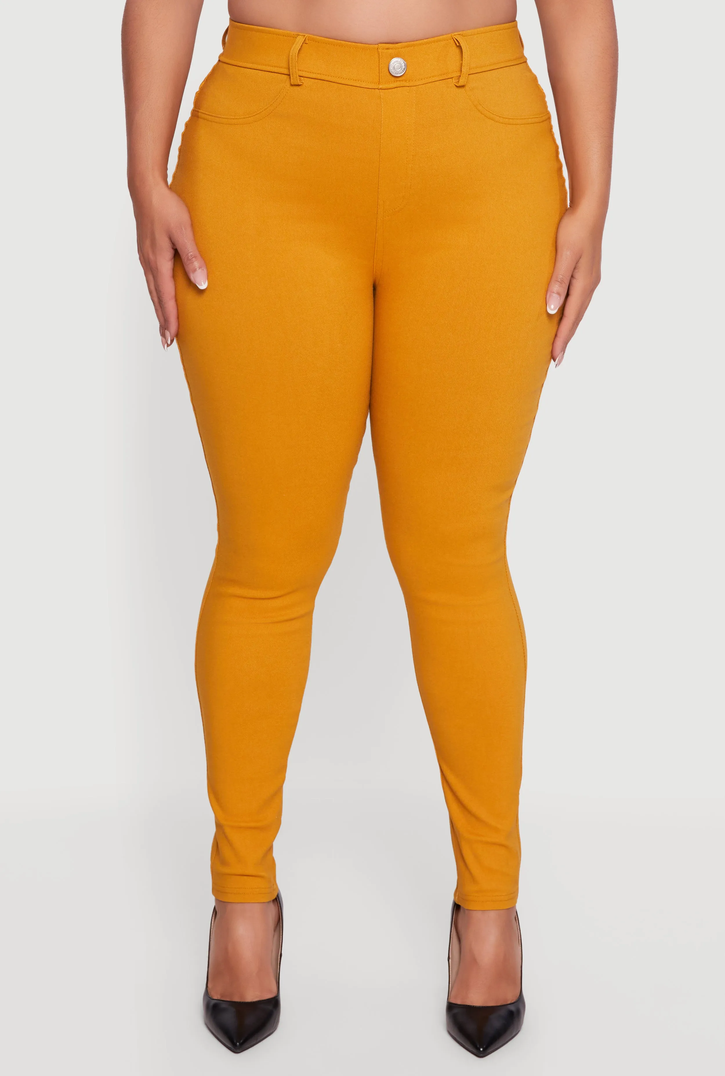 Plus Size High Waisted Stretch Skinny Leg Pants sold by Rainbow product image thumbnail 5
