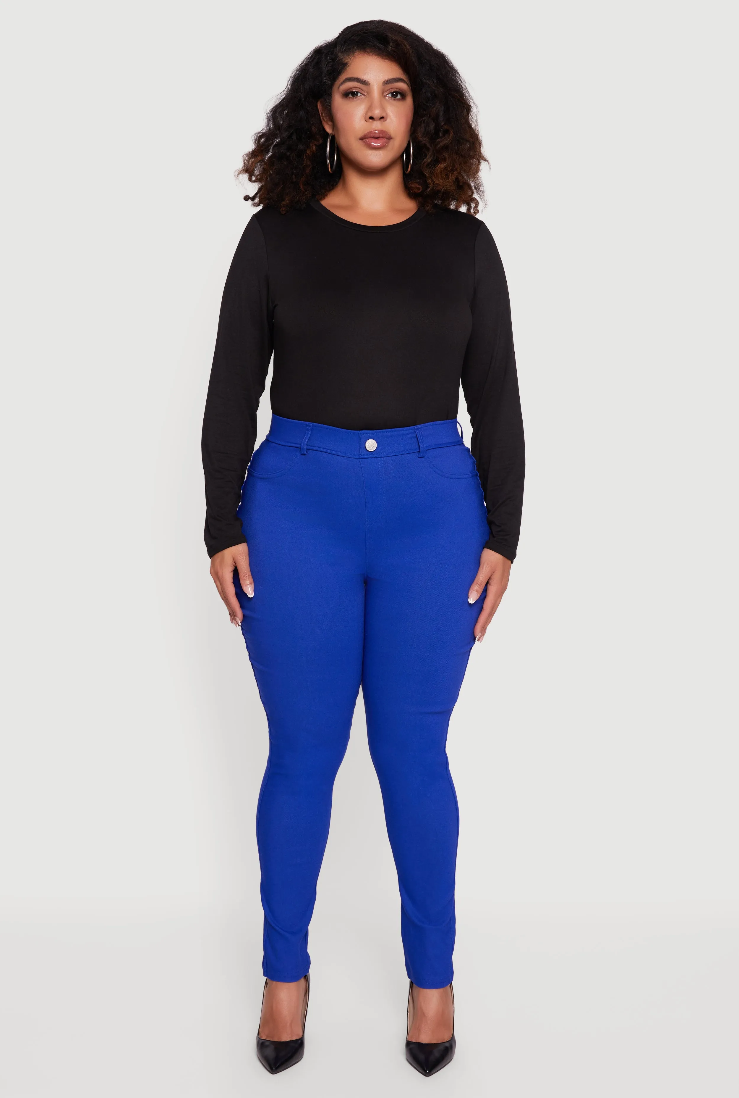 Plus Size High Waisted Stretch Skinny Leg Pants sold by Rainbow product image thumbnail 2