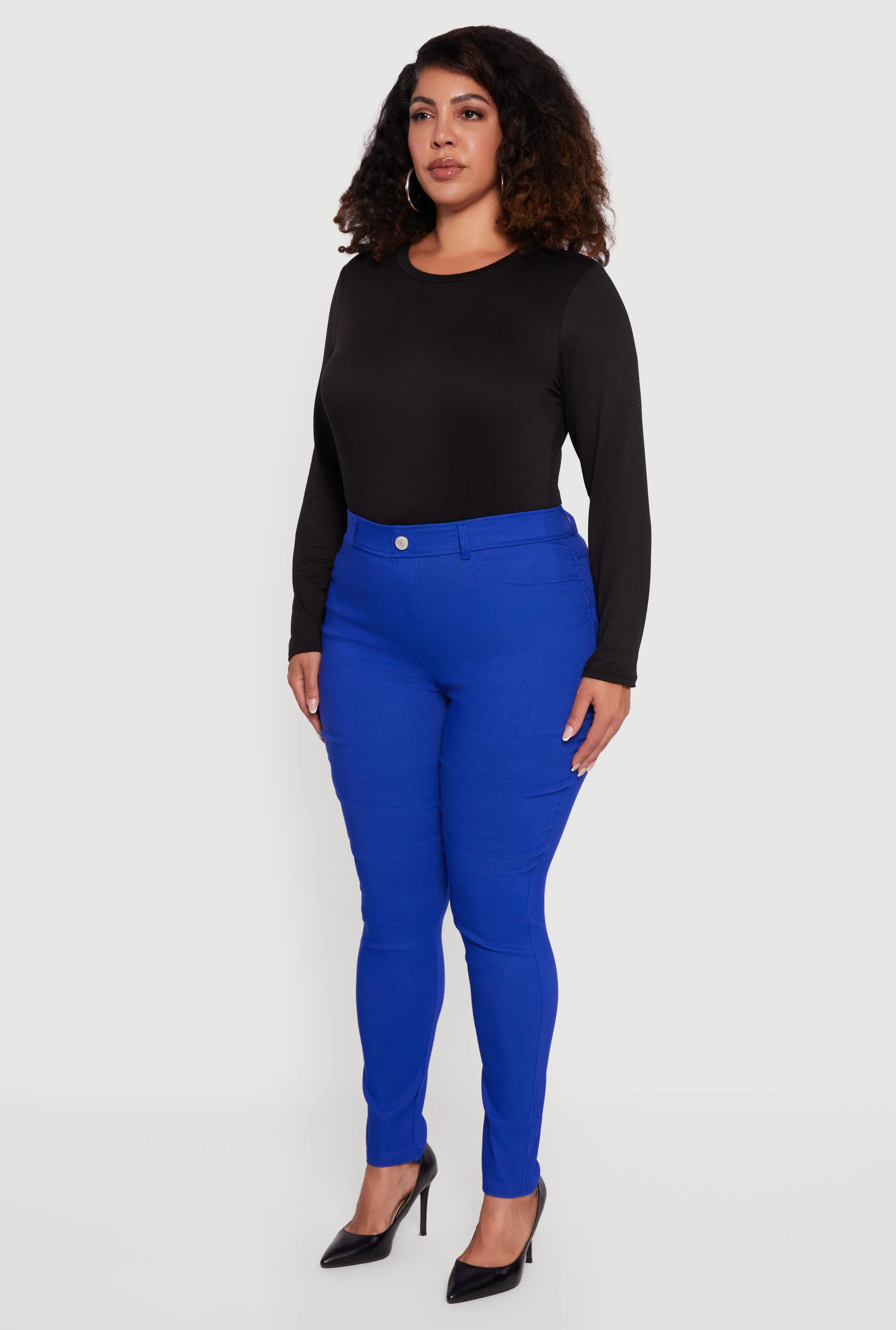 Plus Size High Waisted Stretch Skinny Leg Pants sold by Rainbow product image thumbnail 3