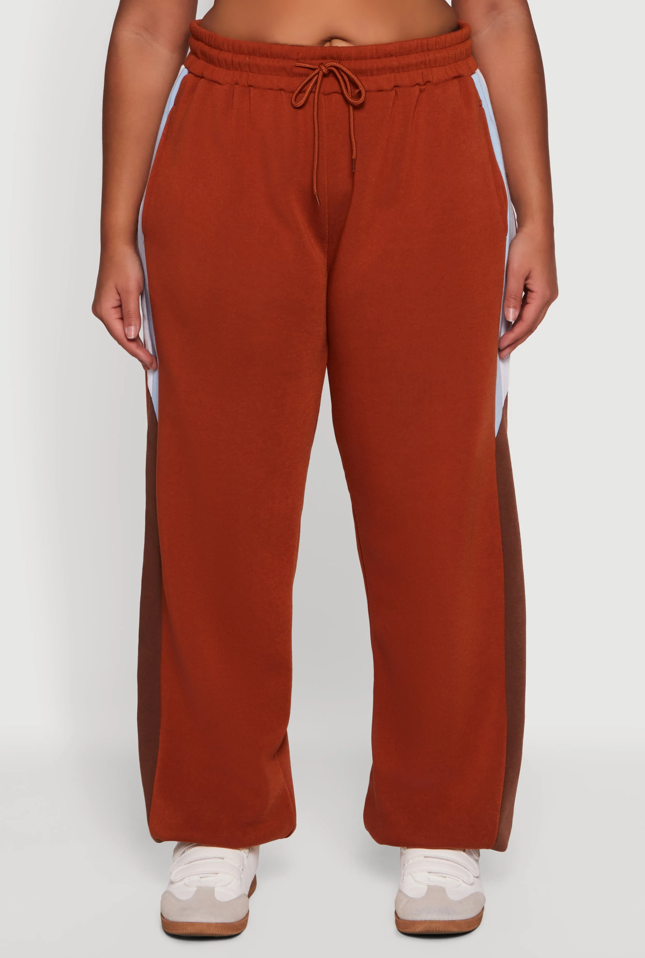 Plus Size High Waisted Color Blocked Sweatpants sold by Rainbow product image thumbnail 3