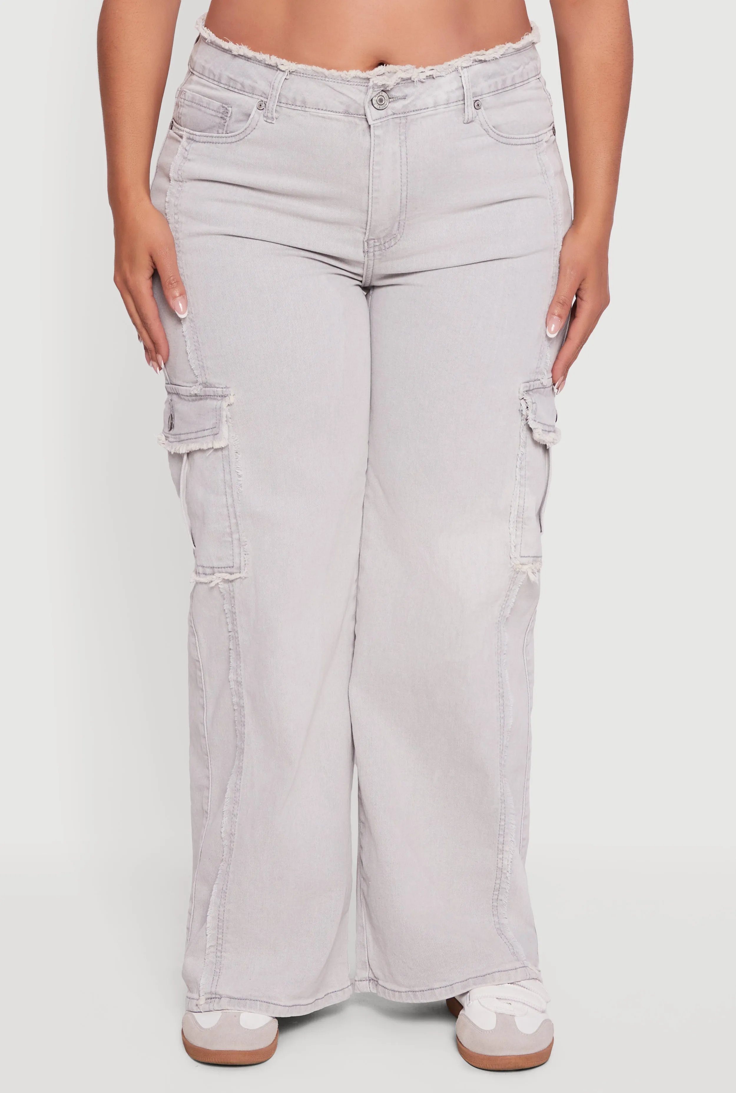 Plus Size VIP Frayed Cargo Jeans sold by Rainbow product image thumbnail 5