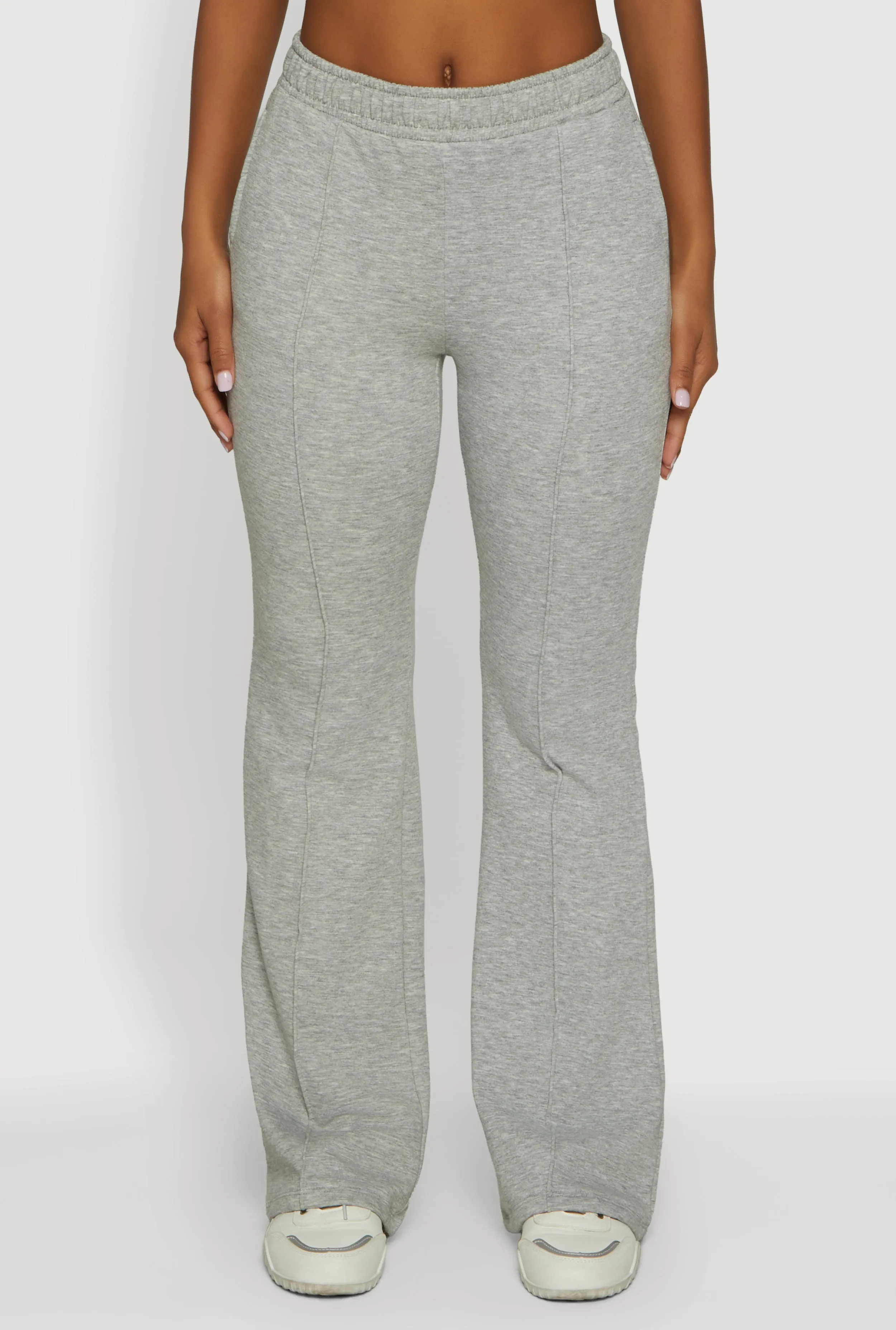 High Waisted Flare Leg Fleece Lined Sweatpants sold by Rainbow product image thumbnail 3
