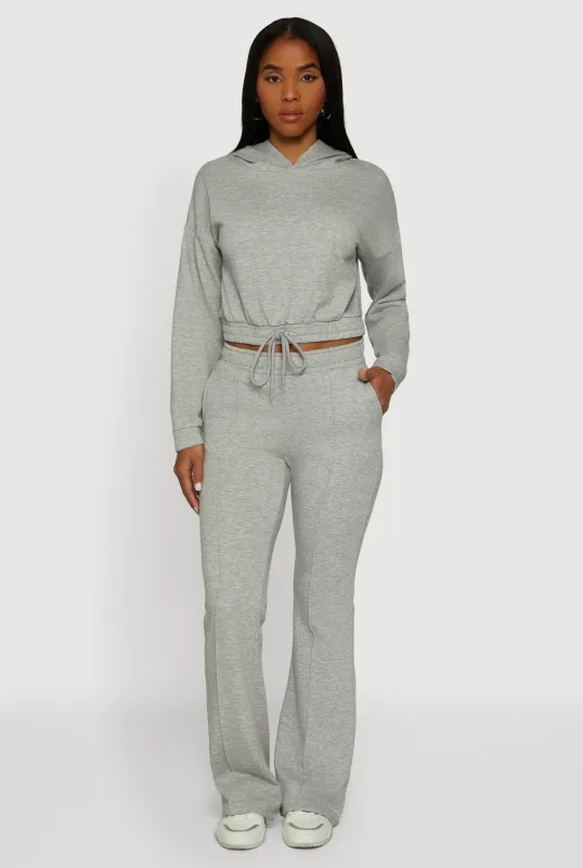 High Waisted Flare Leg Fleece Lined Sweatpants sold by Rainbow