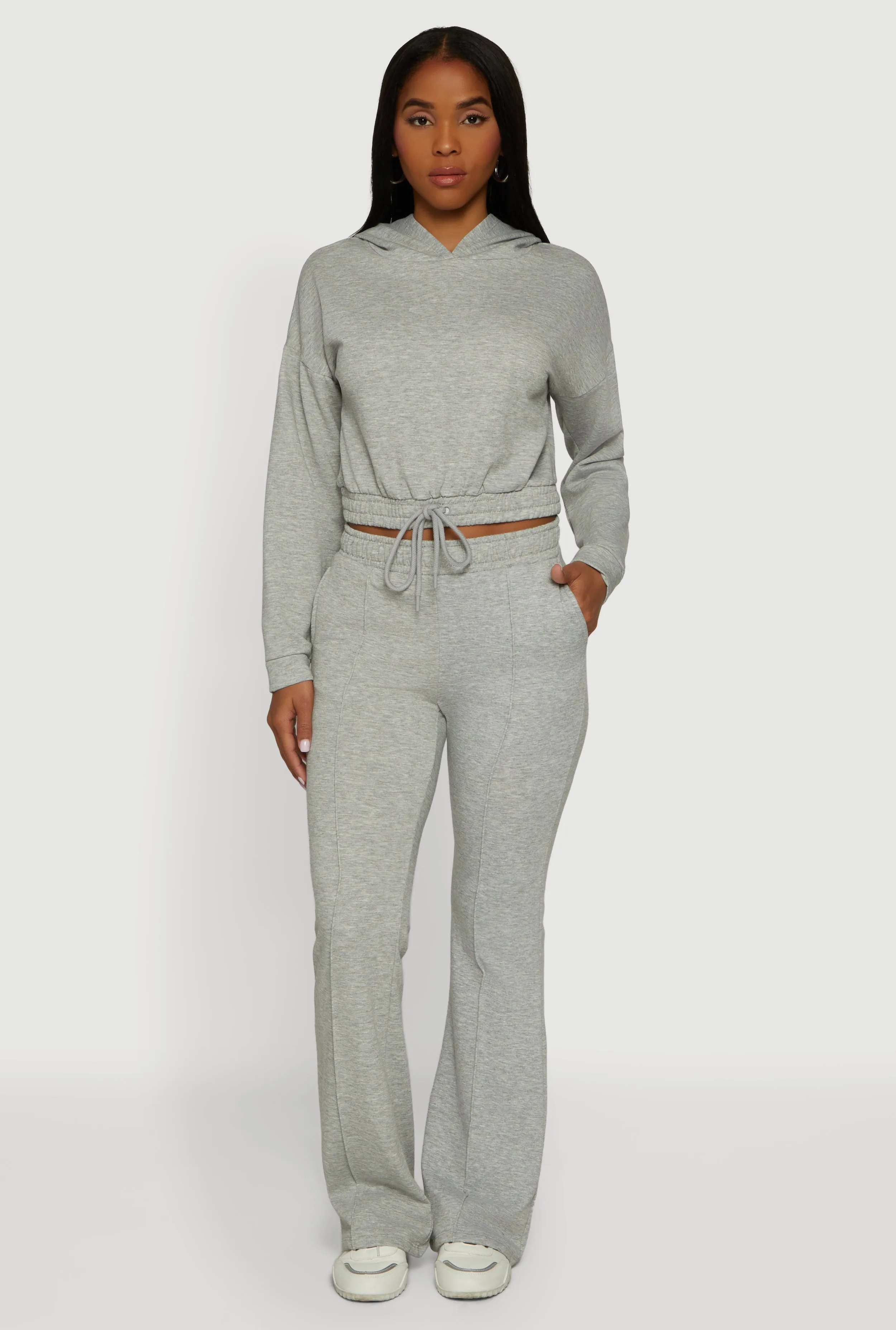 High Waisted Flare Leg Fleece Lined Sweatpants sold by Rainbow