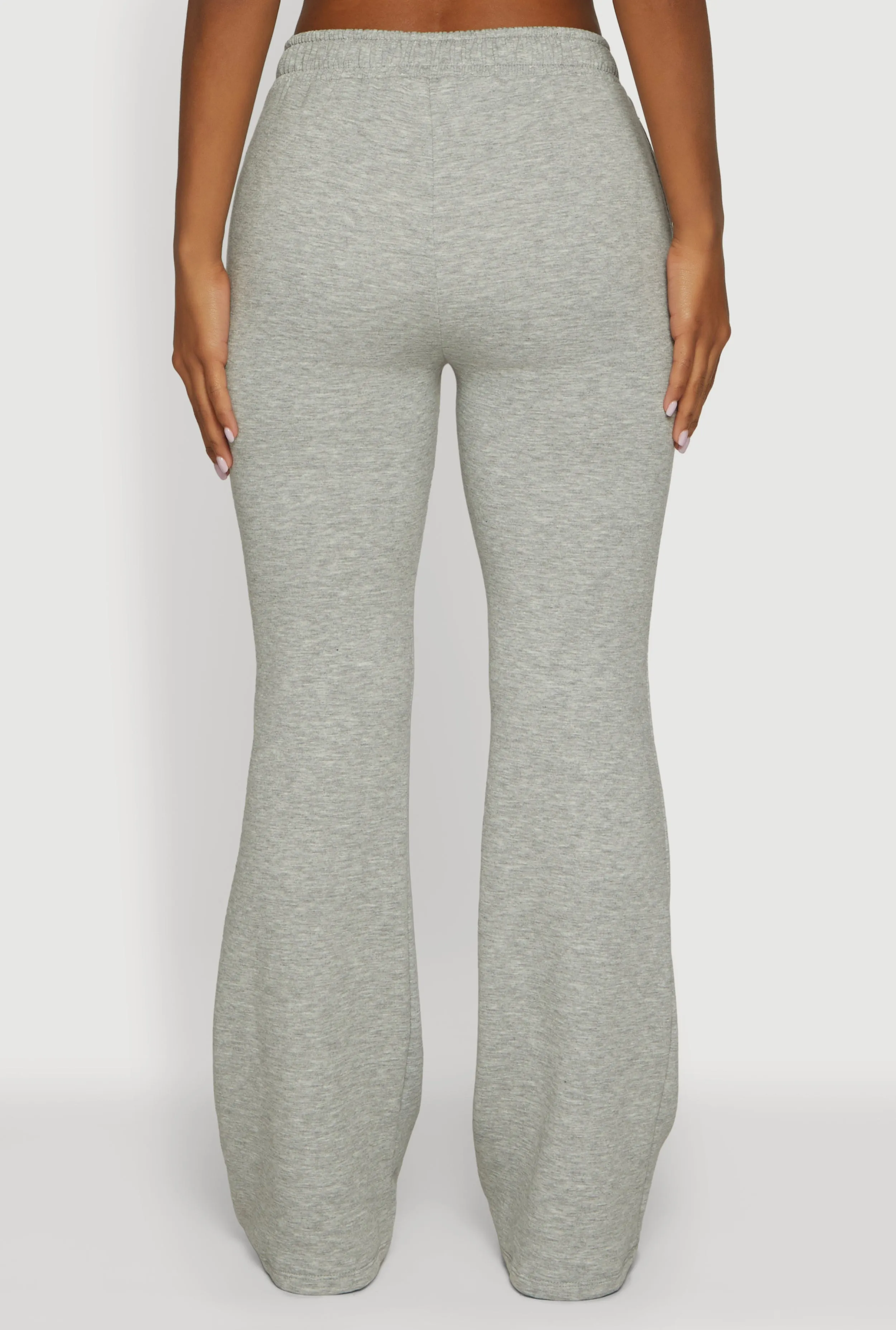 High Waisted Flare Leg Fleece Lined Sweatpants sold by Rainbow product image thumbnail 5