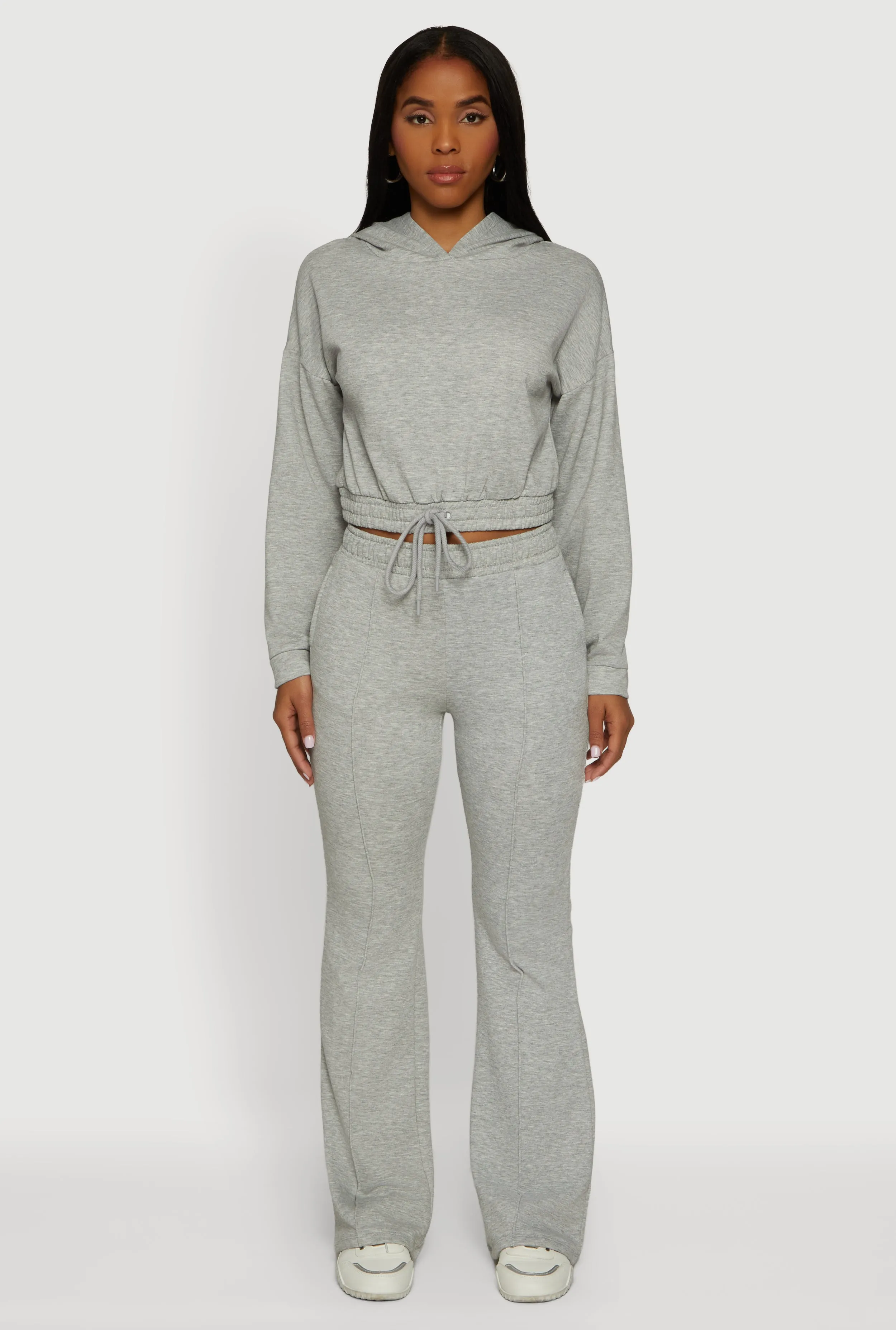 High Waisted Flare Leg Fleece Lined Sweatpants sold by Rainbow product image thumbnail 2