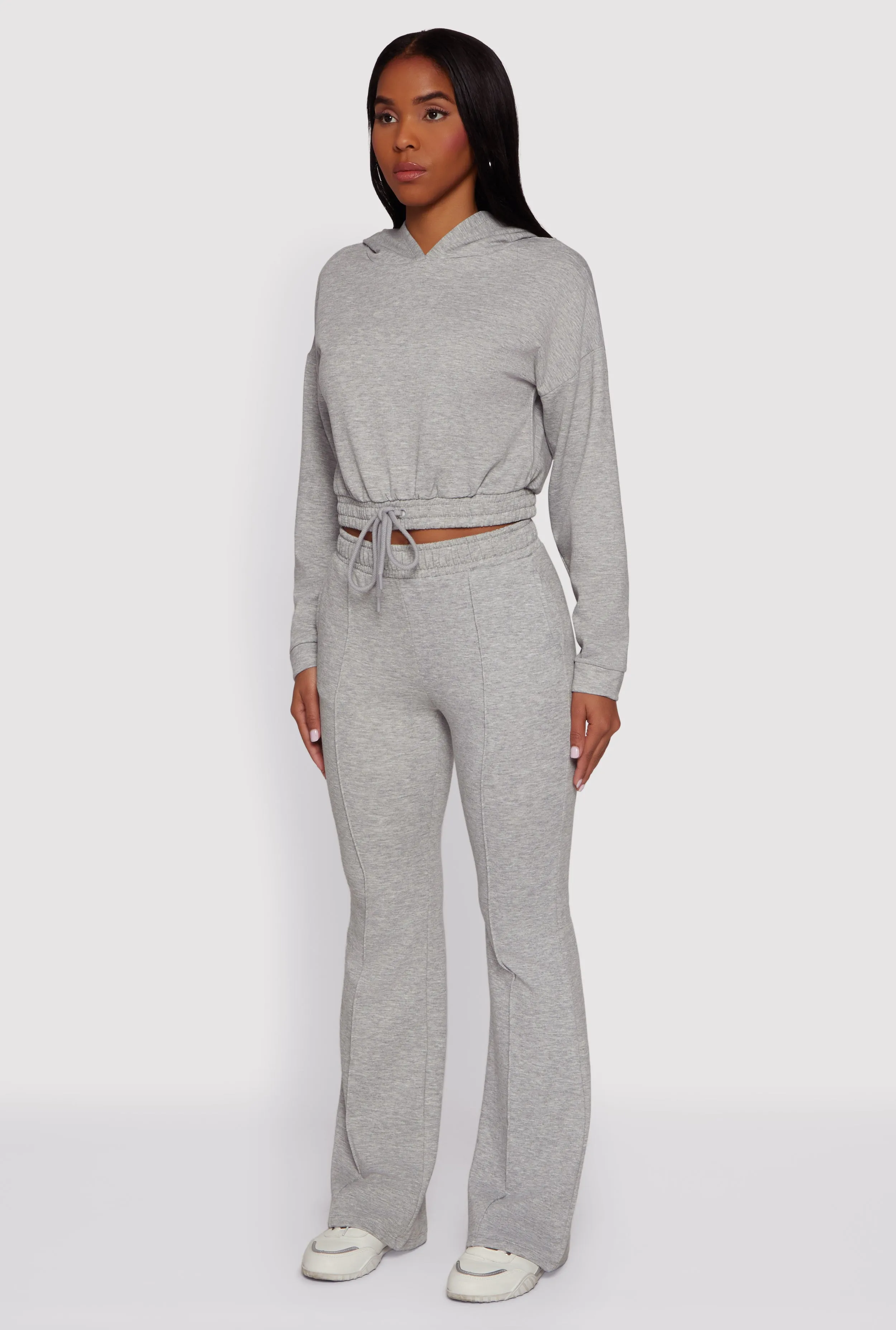 Hooded Fleece Lined Drawstring Hem Sweatshirt sold by Rainbow product image thumbnail 5