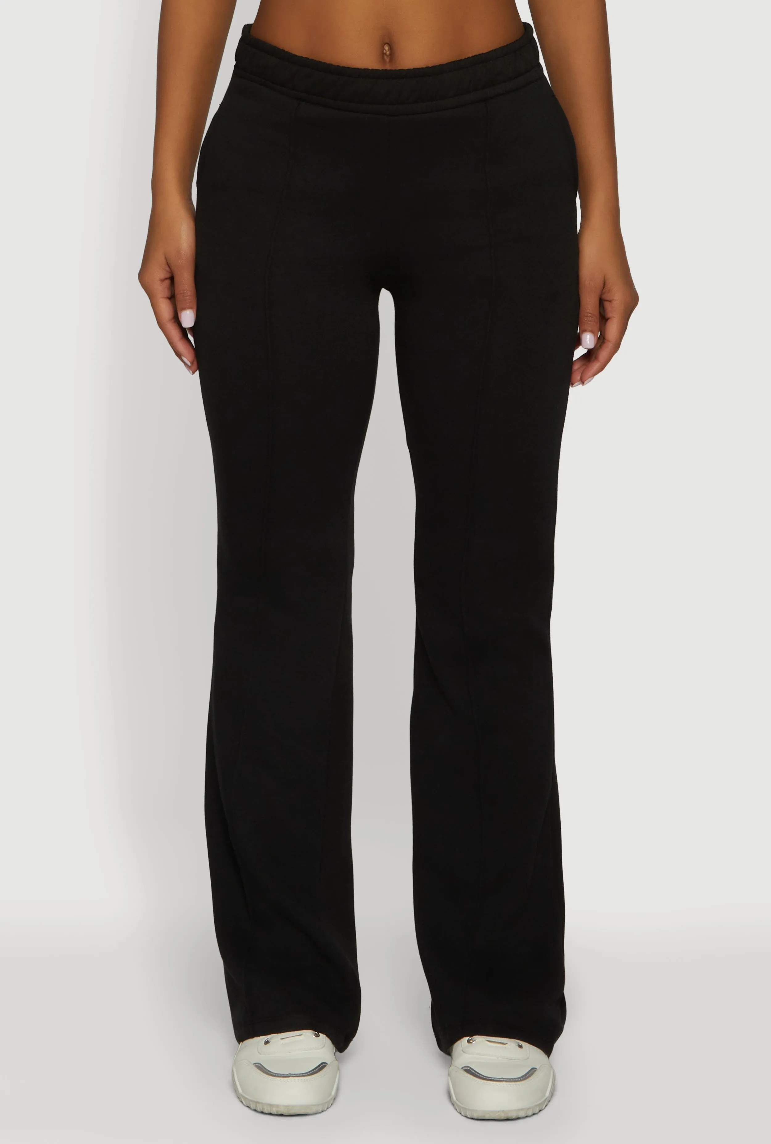 High Waisted Flare Leg Fleece Lined Sweatpants sold by Rainbow product image thumbnail 3