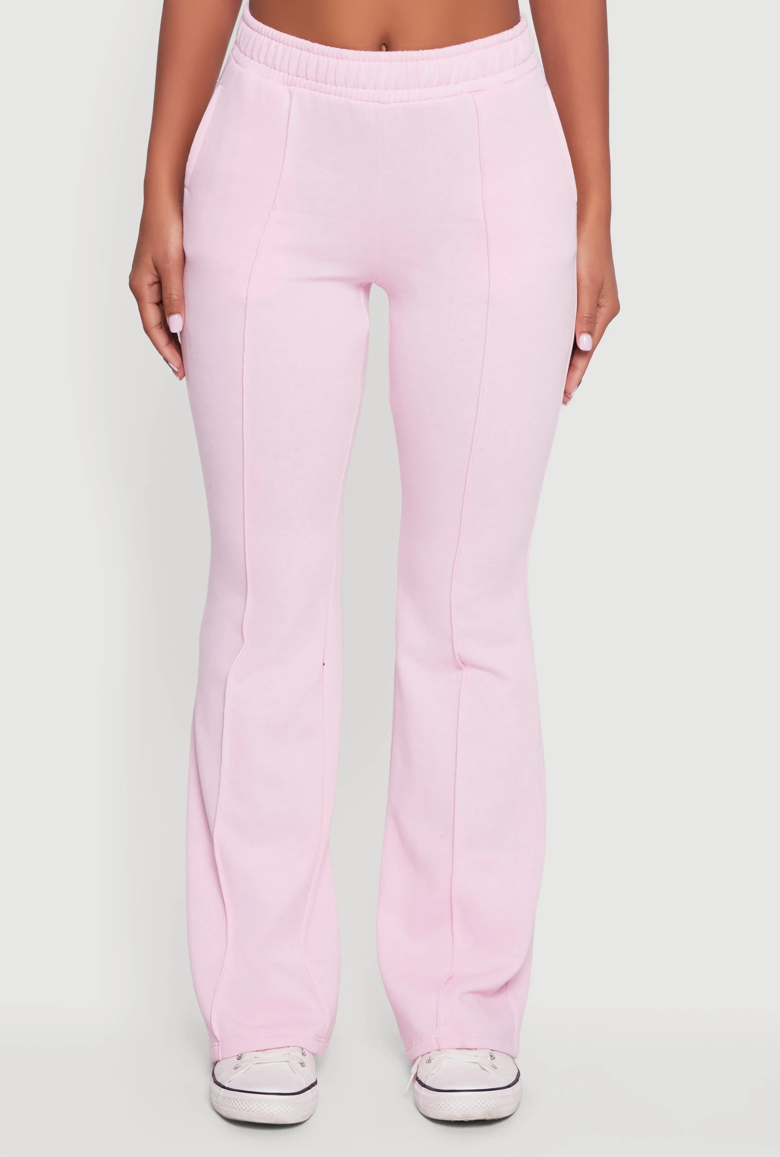 High Waisted Flare Leg Fleece Lined Sweatpants sold by Rainbow product image thumbnail 3