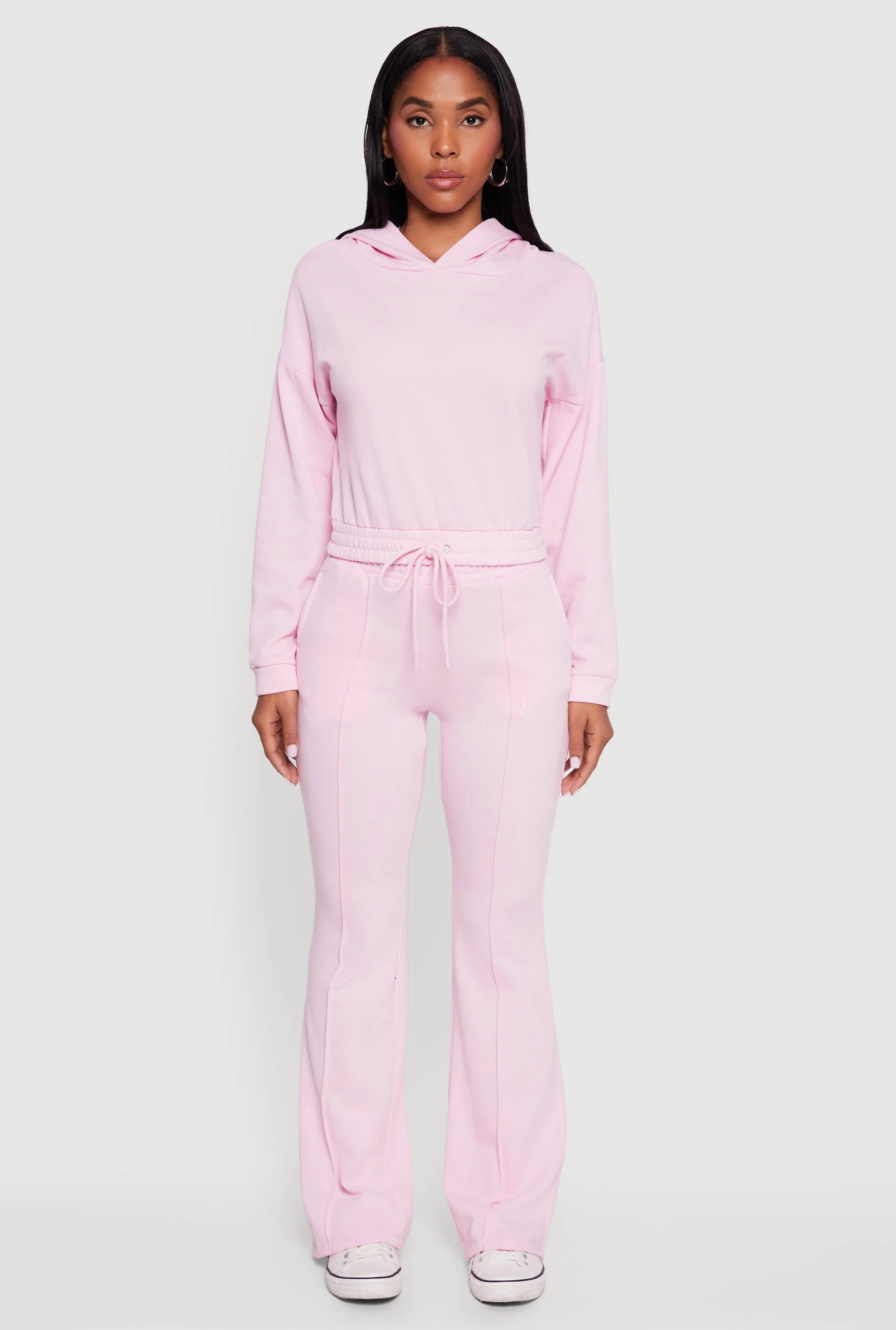 Hooded Fleece Lined Drawstring Hem Sweatshirt sold by Rainbow product image thumbnail 3