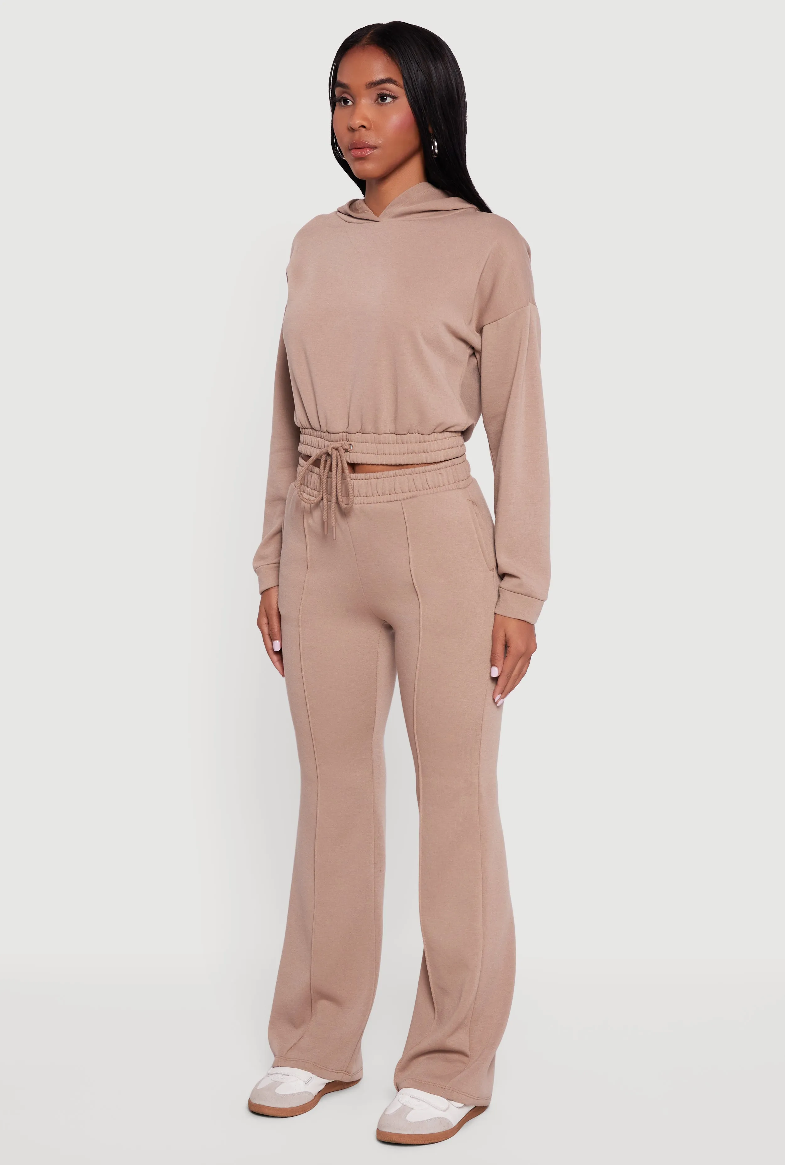 Hooded Fleece Lined Drawstring Hem Sweatshirt sold by Rainbow product image thumbnail 5