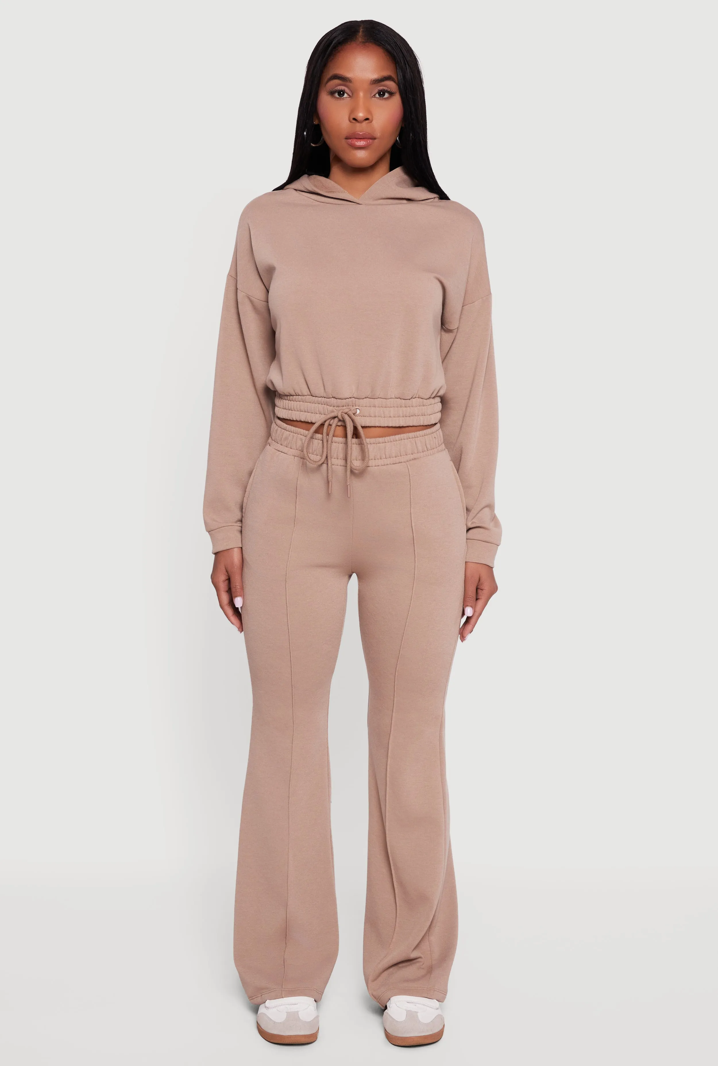 Hooded Fleece Lined Drawstring Hem Sweatshirt sold by Rainbow product image thumbnail 2