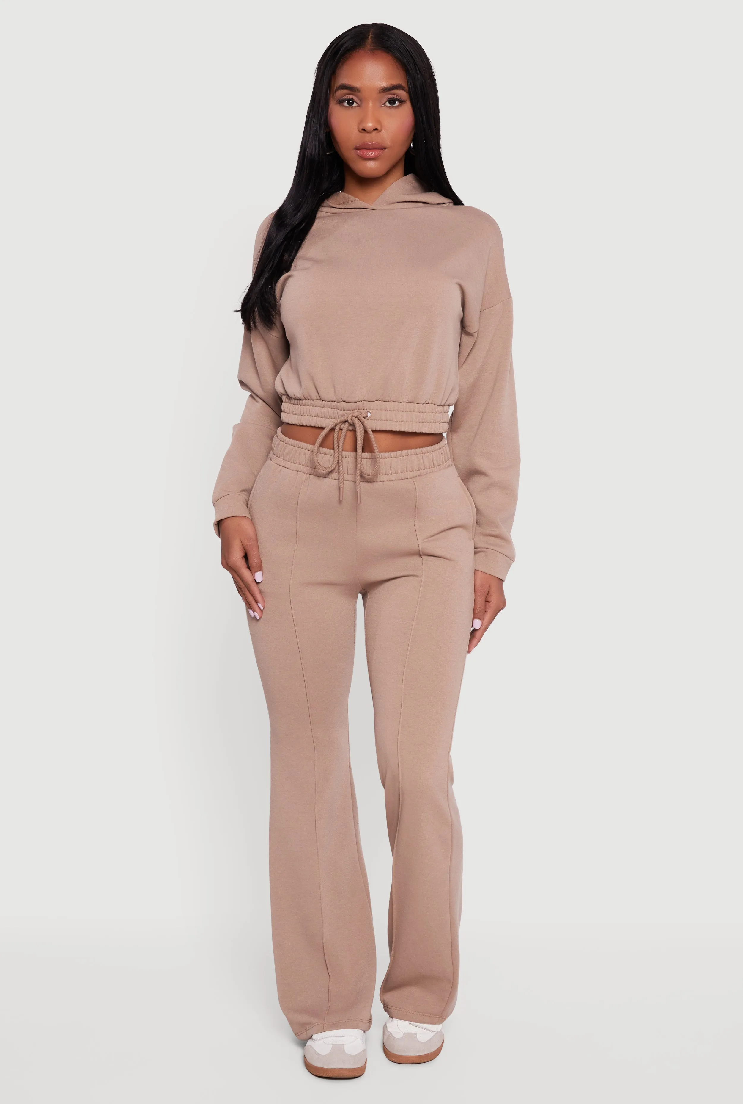 Hooded Fleece Lined Drawstring Hem Sweatshirt sold by Rainbow product image thumbnail 3