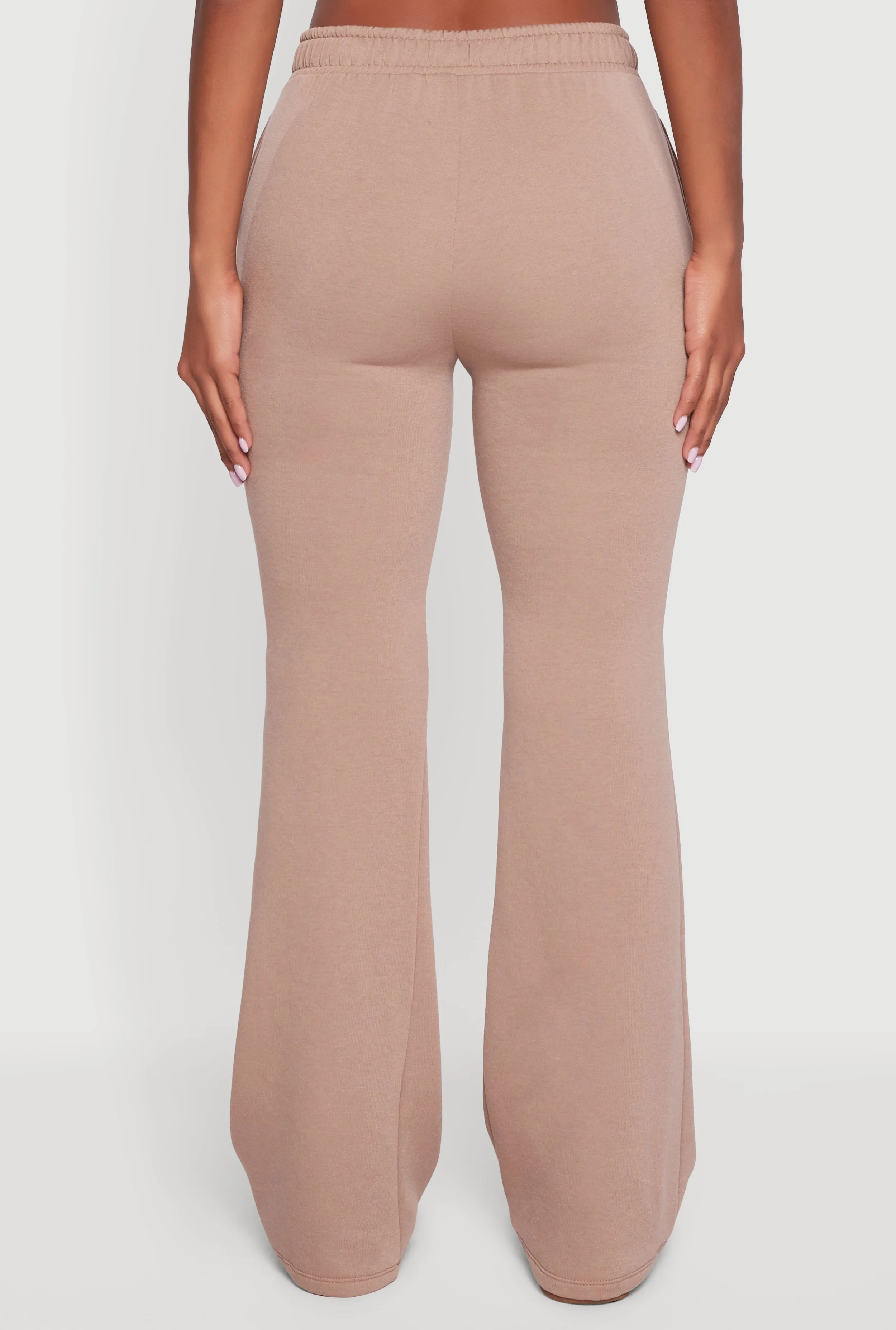 High Waisted Flare Leg Fleece Lined Sweatpants sold by Rainbow product image thumbnail 5