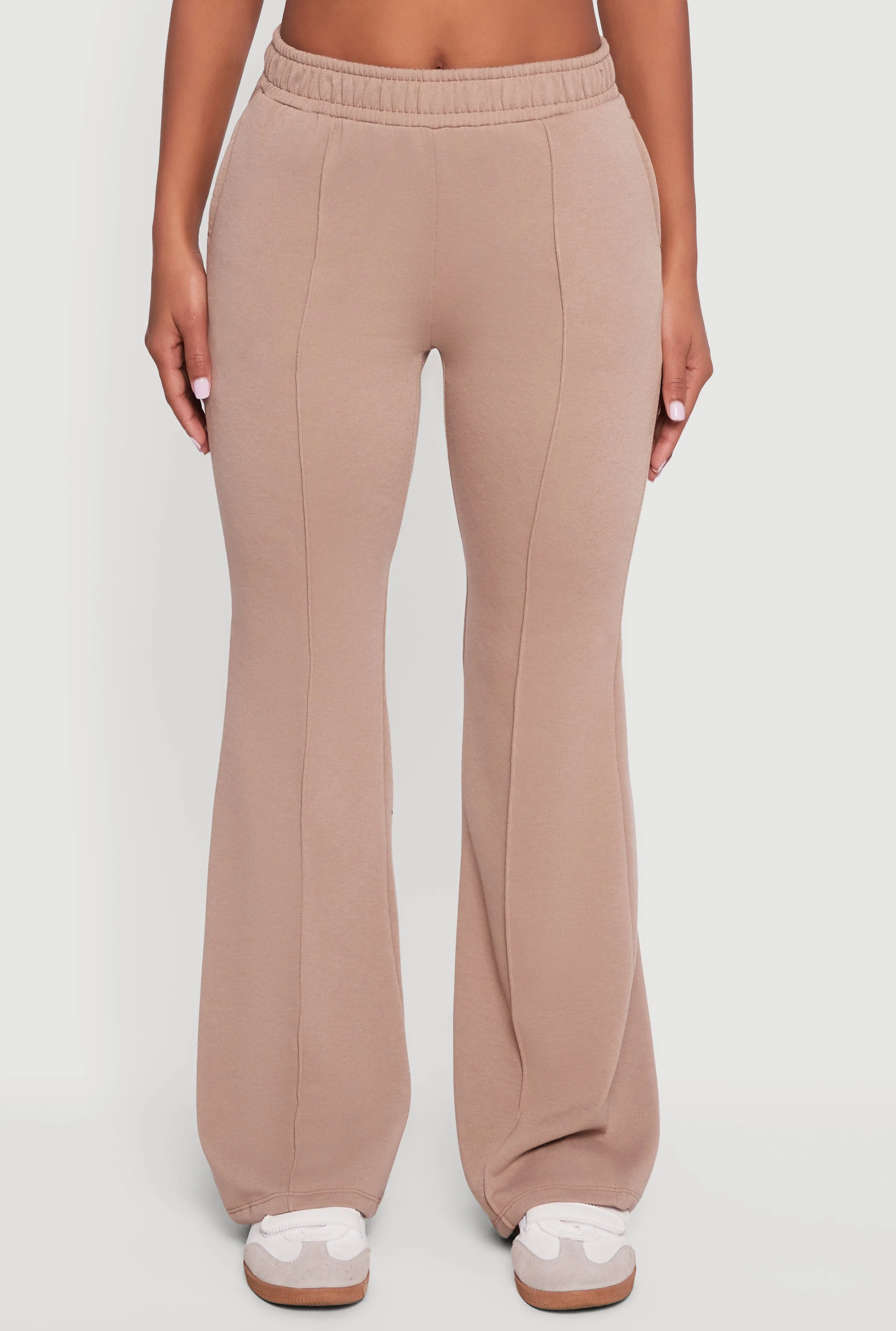 High Waisted Flare Leg Fleece Lined Sweatpants sold by Rainbow product image thumbnail 3