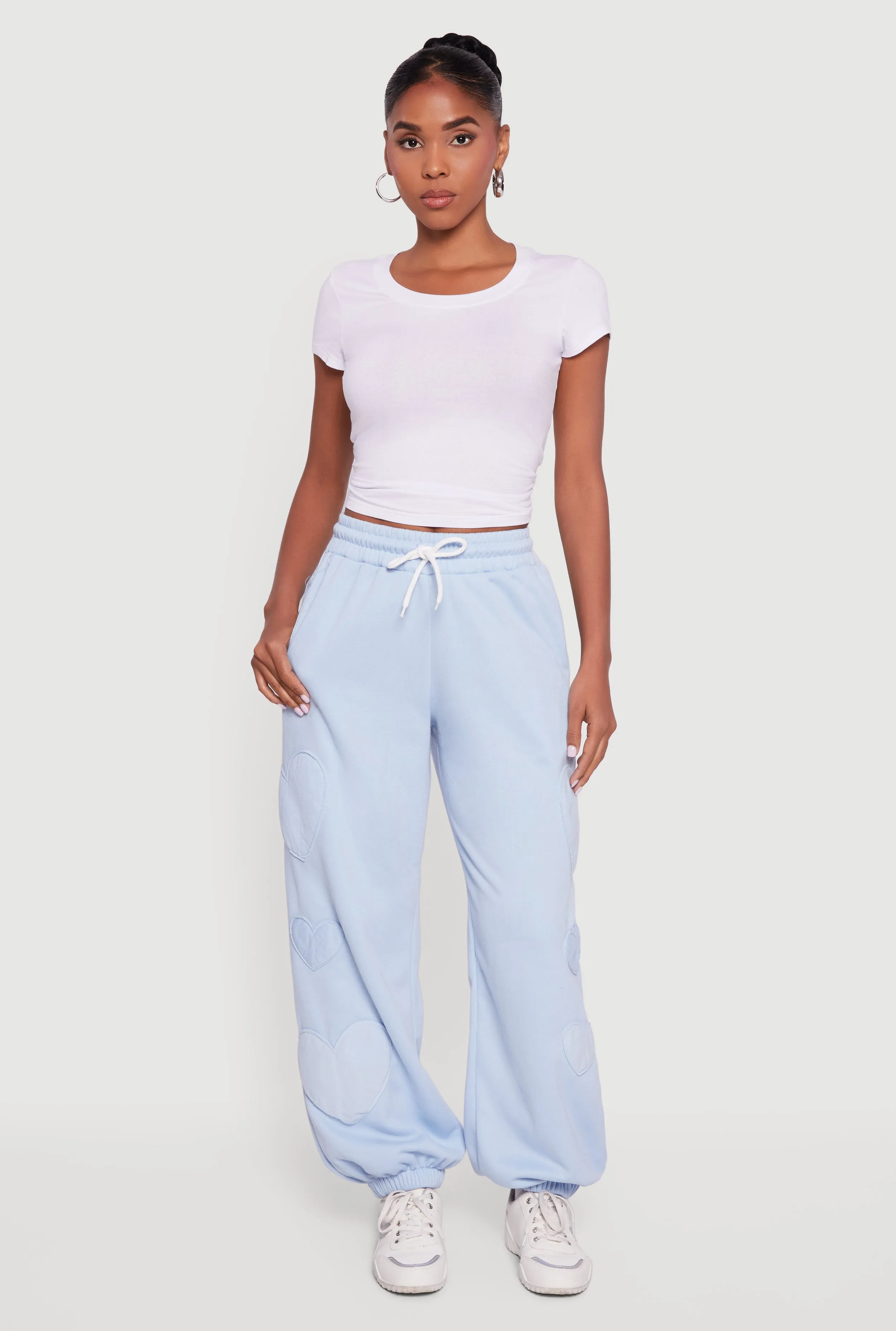 Heart Patch Fleece Sweatpants sold by Rainbow product image thumbnail 3