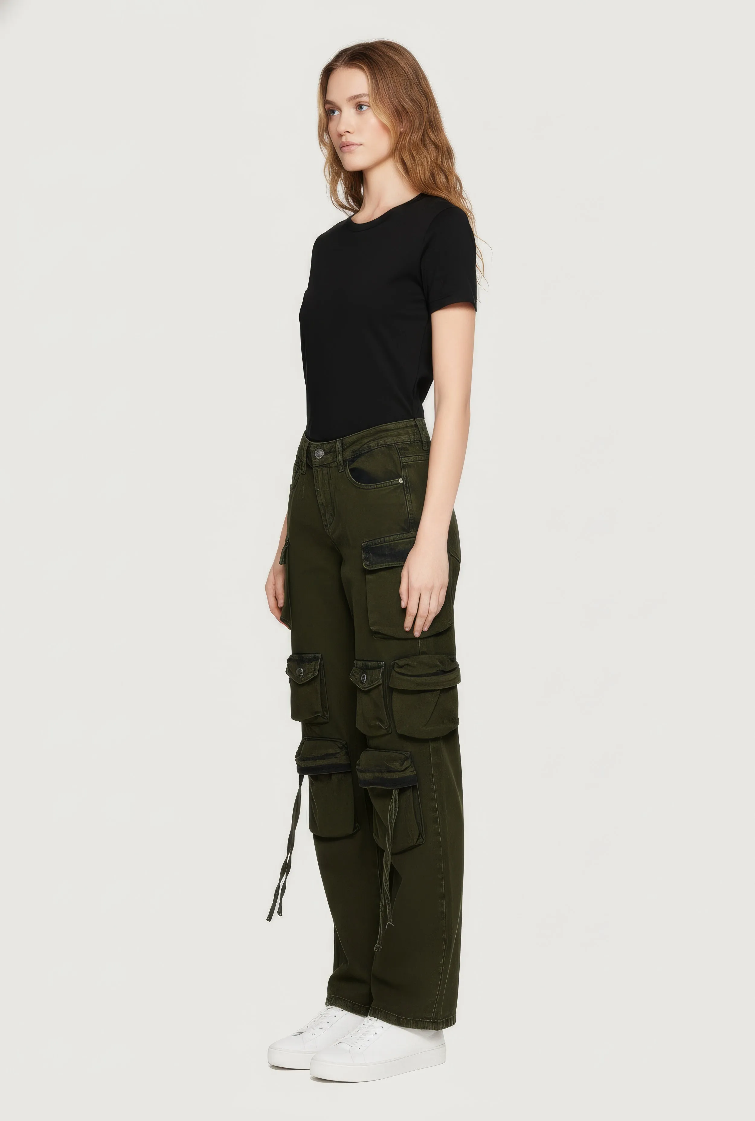 Wide Leg Cargo Pocket Jeans sold by Rainbow product image thumbnail 3