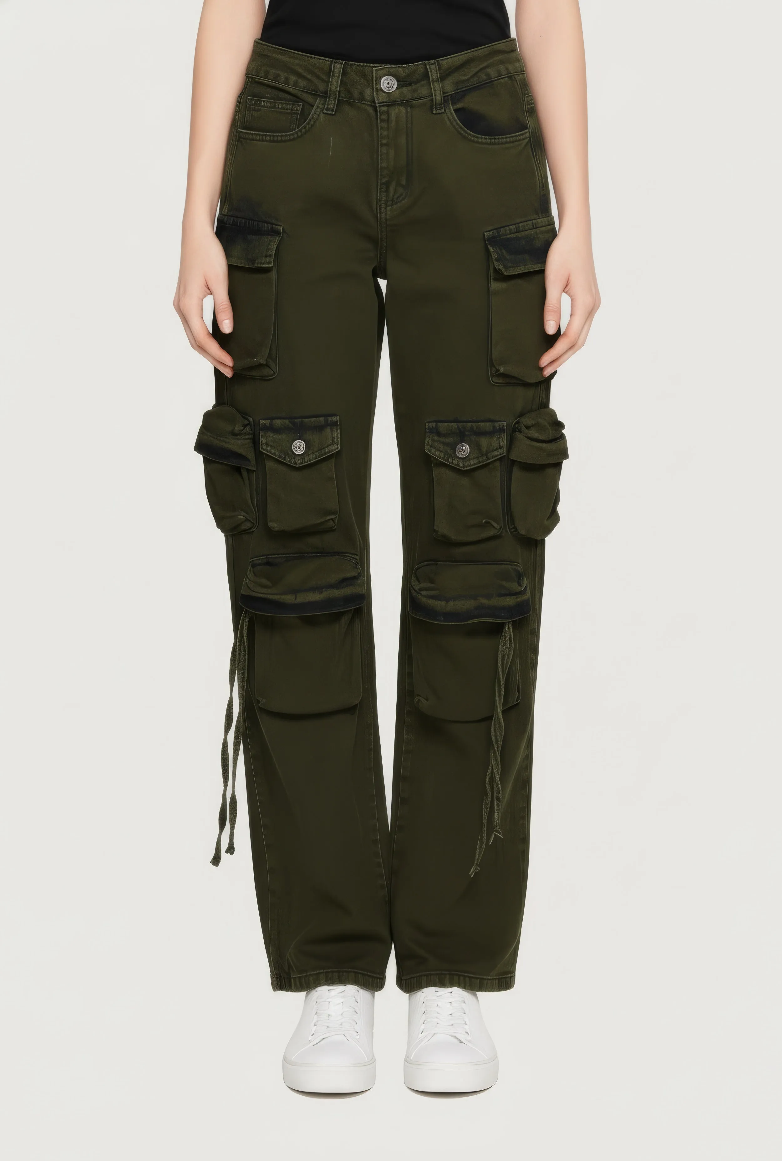 Wide Leg Cargo Pocket Jeans sold by Rainbow product image thumbnail 5